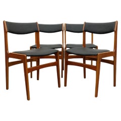 Set of 4 Vintage Danish Modern Dining Chairs by Erik Buch