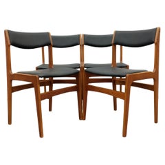Set of 4 Vintage Danish Modern Dining Chairs by Erik Buch