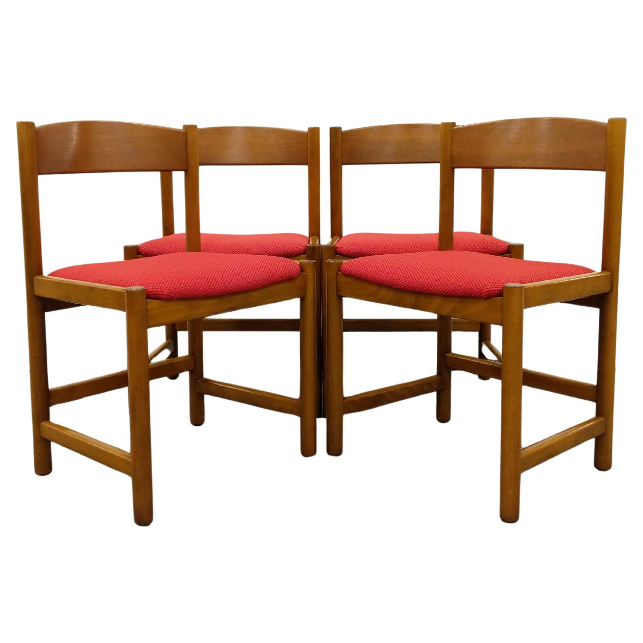 Set of 4 Vintage Danish Modern Dining Chairs by Farstrup