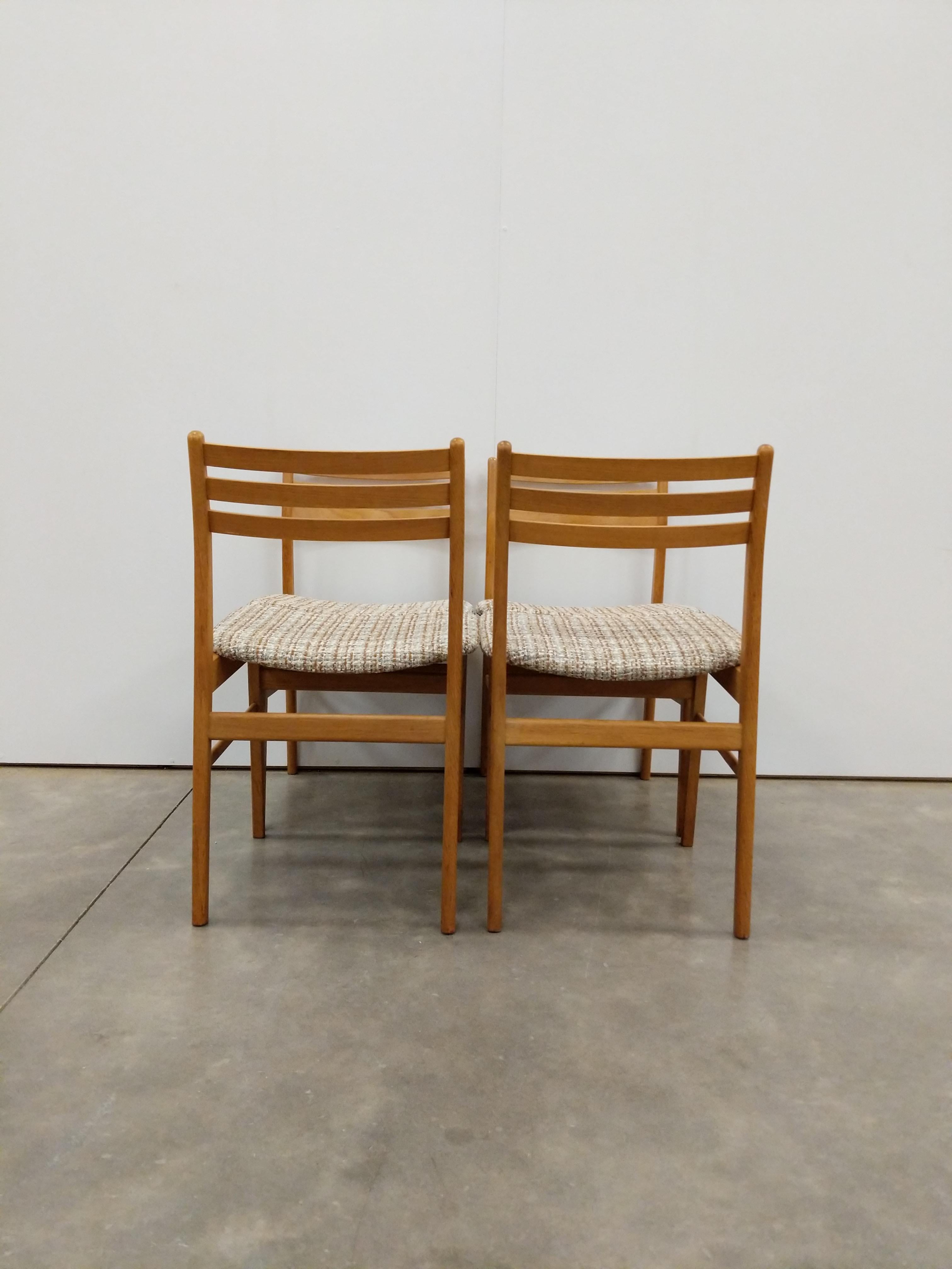 Mid-Century Modern Set of 4 Vintage Danish Modern Dining Chairs by Sax Møbler For Sale