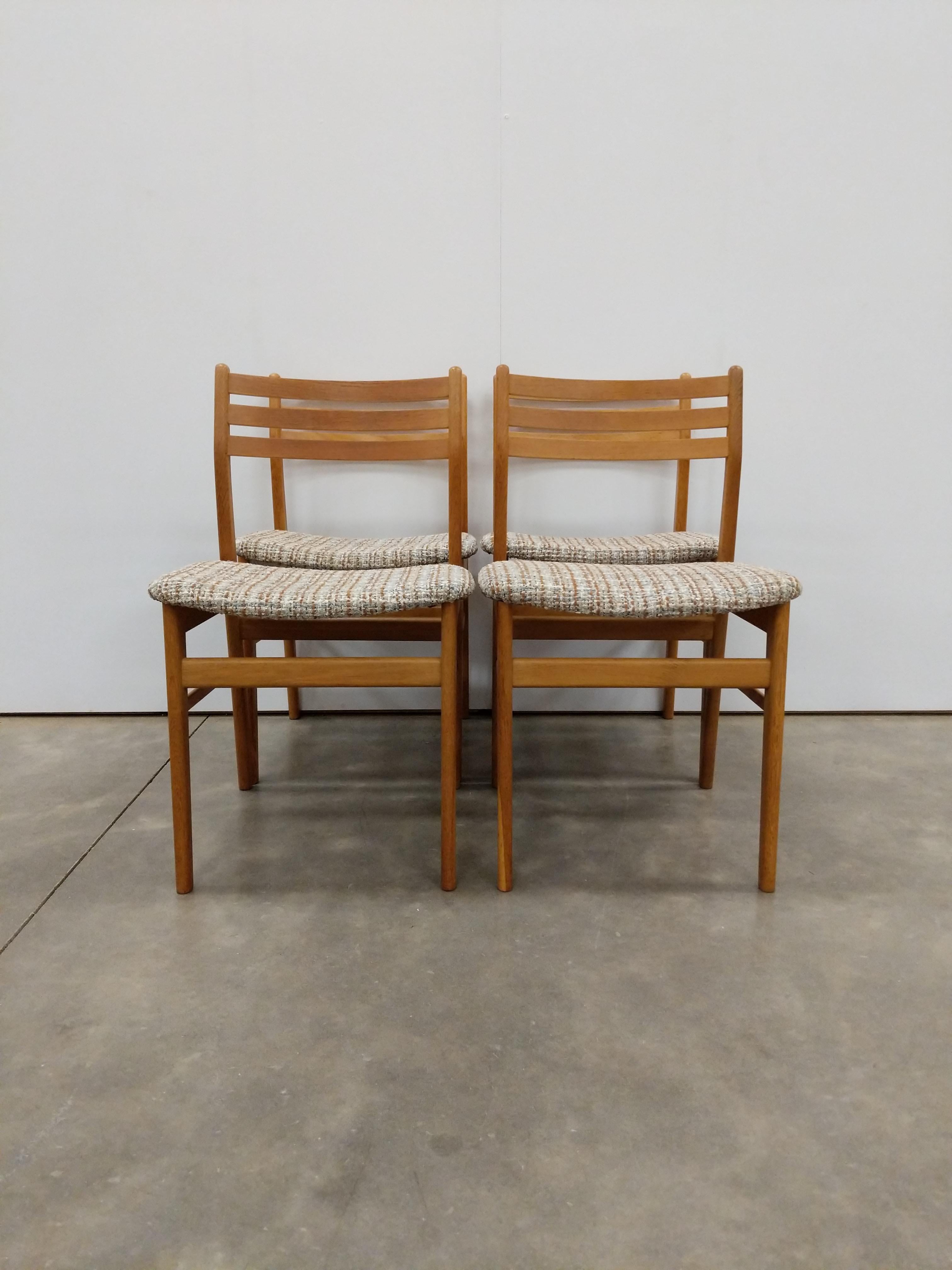 20th Century Set of 4 Vintage Danish Modern Dining Chairs by Sax Møbler For Sale