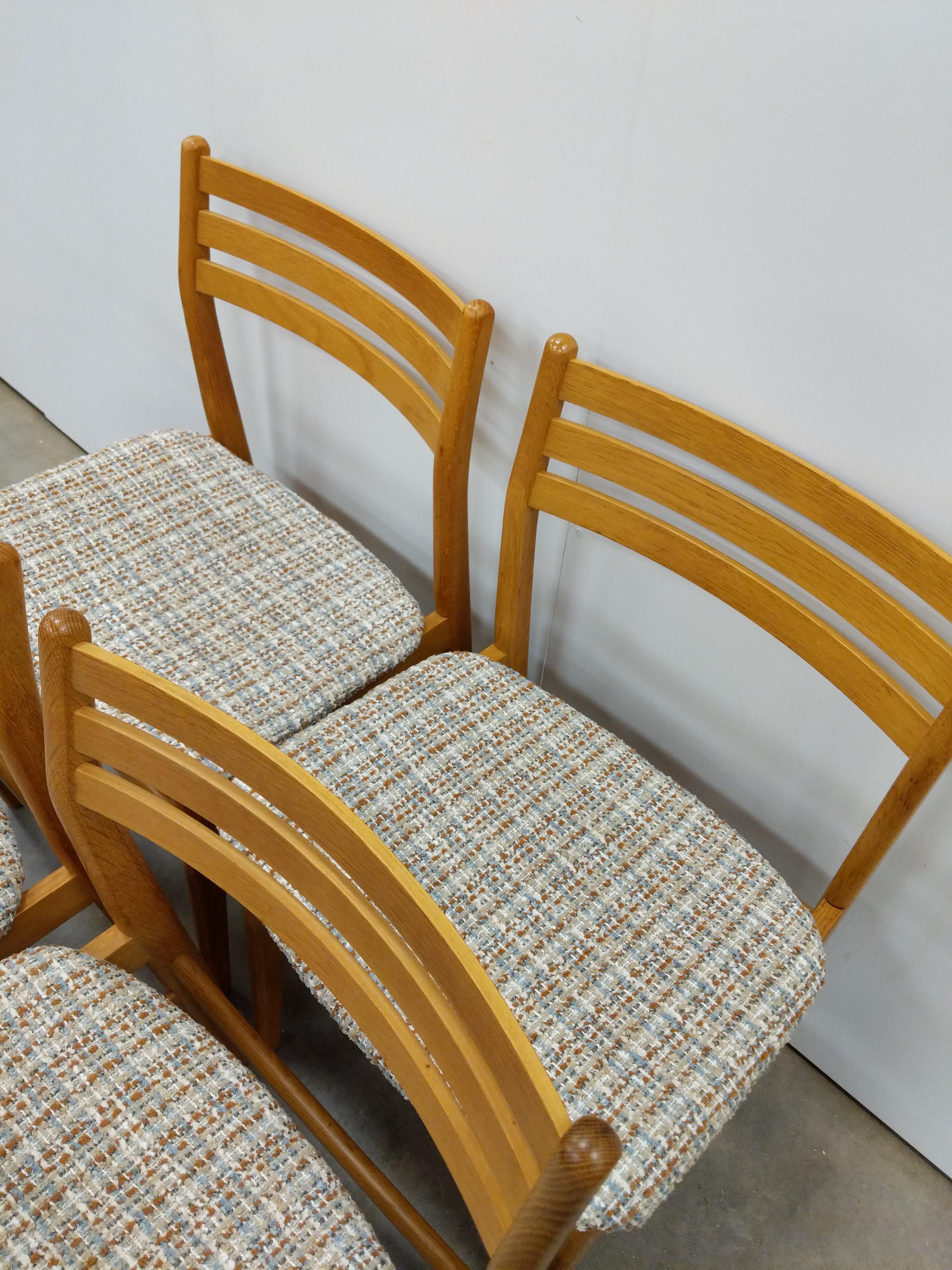 Set of 4 Vintage Danish Modern Dining Chairs by Sax Møbler For Sale 2