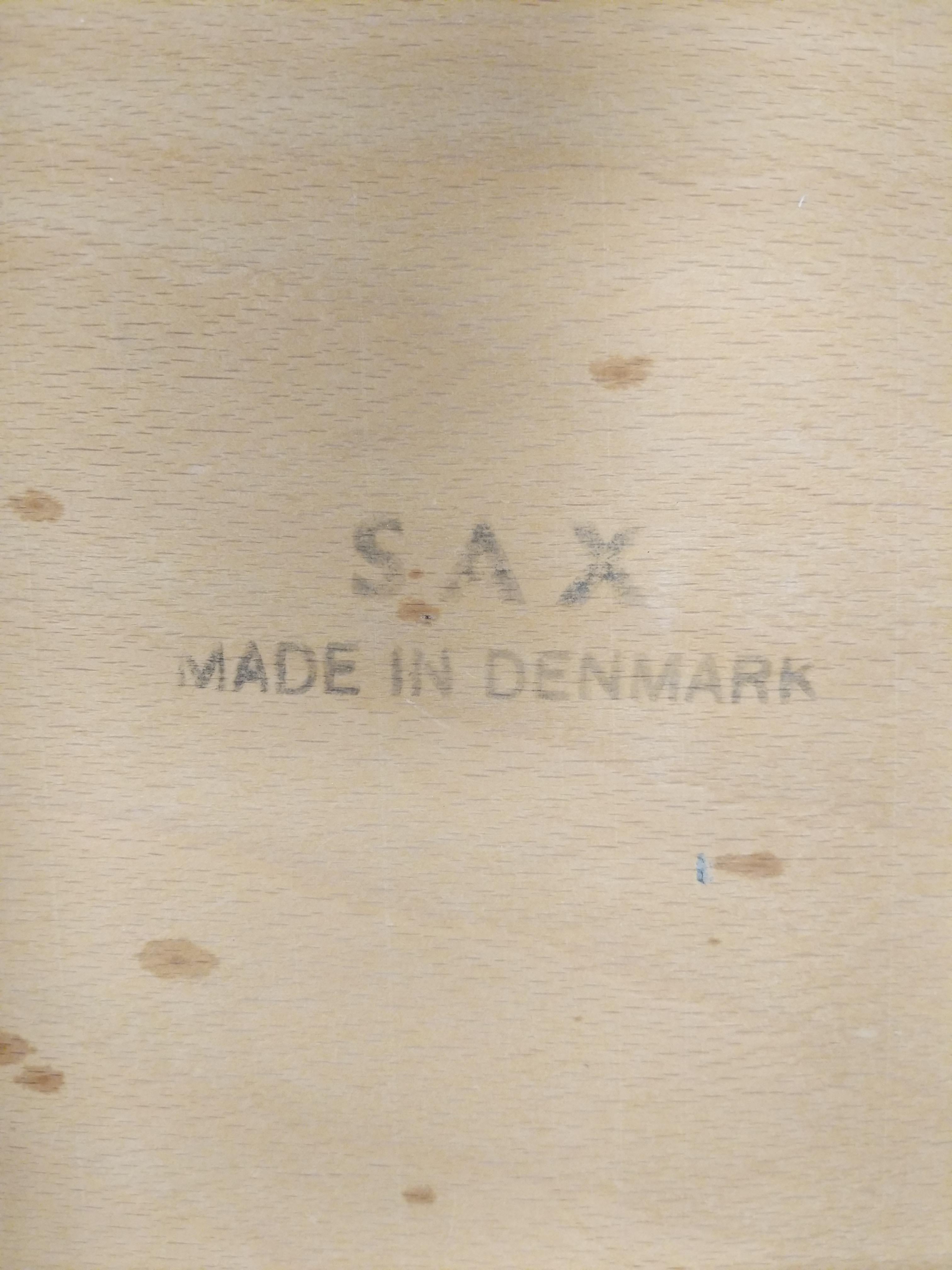 Set of 4 Vintage Danish Modern Dining Chairs by Sax Møbler For Sale 3