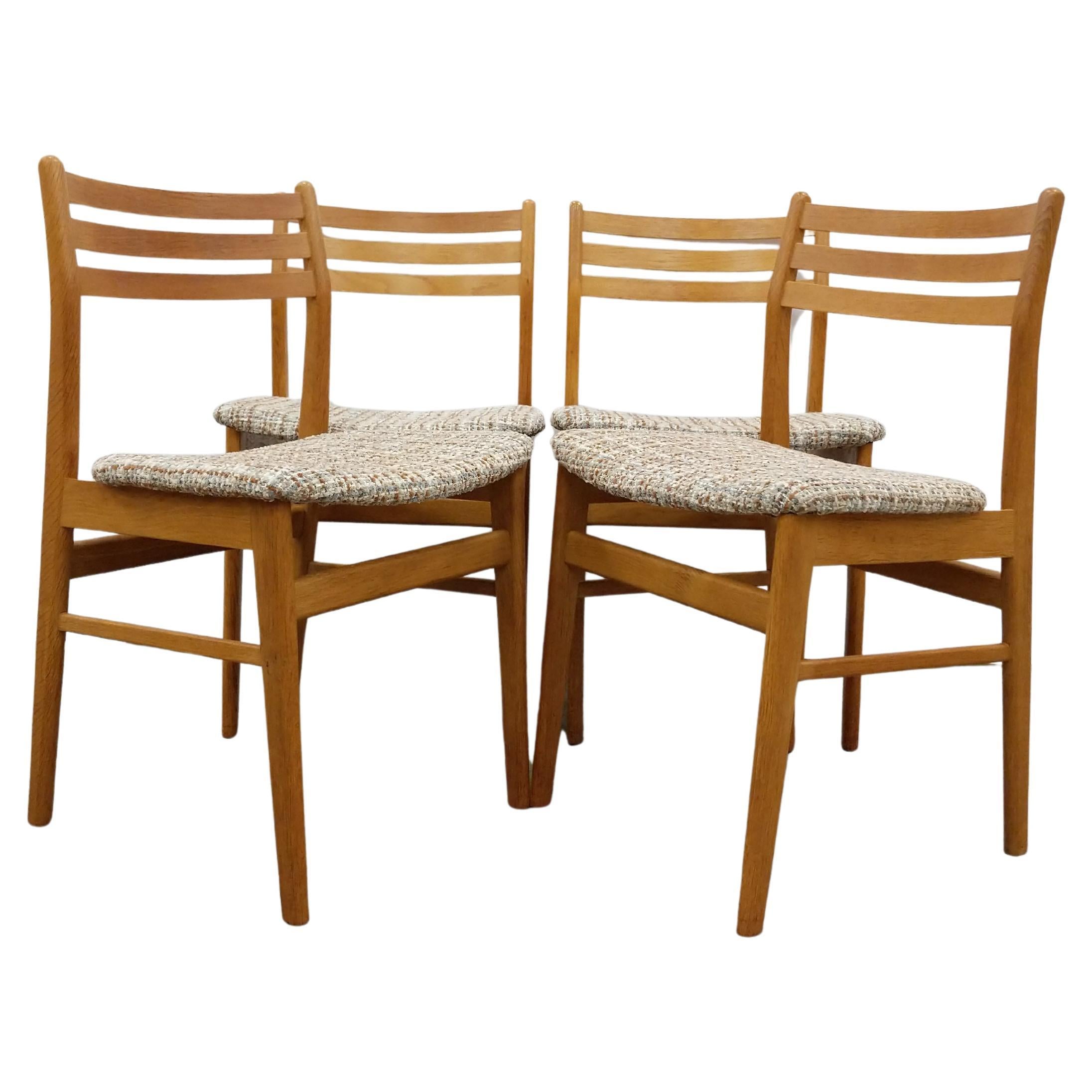 Set of 4 Vintage Danish Modern Dining Chairs by Sax Møbler