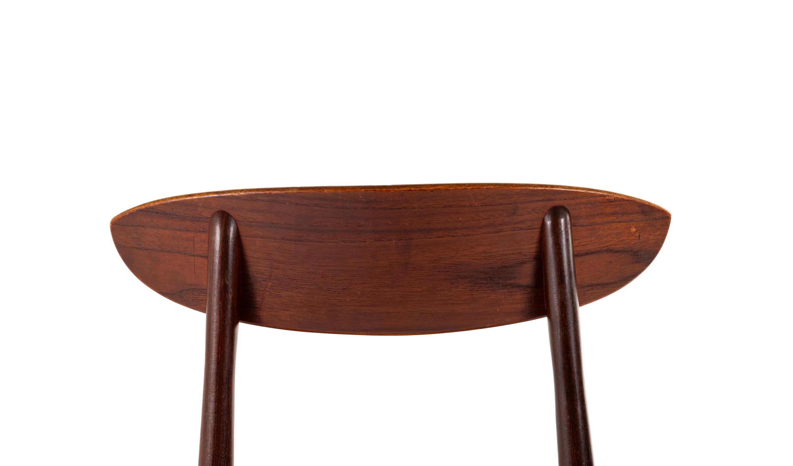 Set of 4 Vintage Danish Teak Dining Chairs, Mid-Century Modern Design, 1960s im Angebot 6