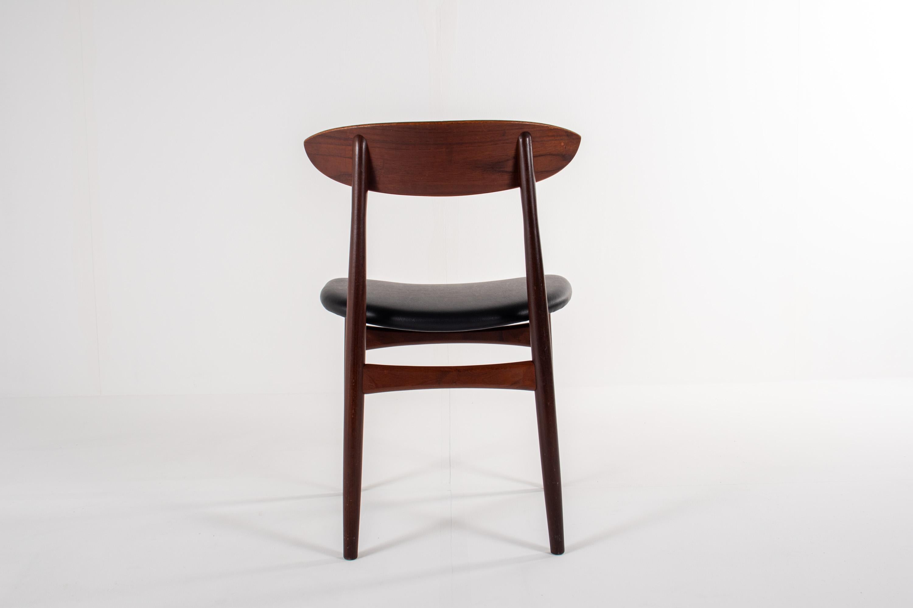 Set of 4 Vintage Danish Teak Dining Chairs, Mid-Century Modern Design, 1960s im Angebot 7