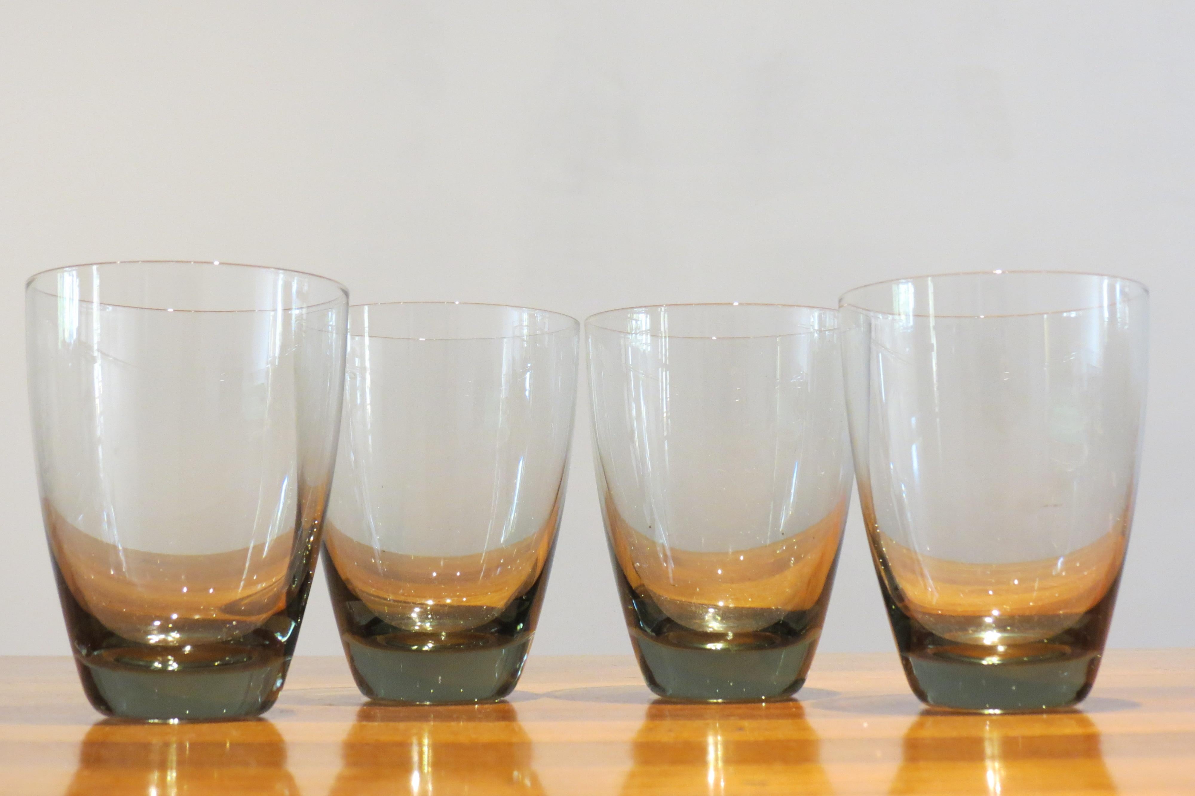 Set of 4 Vintage Danish Holmegaard Copenhagen Tumbler Glasses by Per Lutken 5