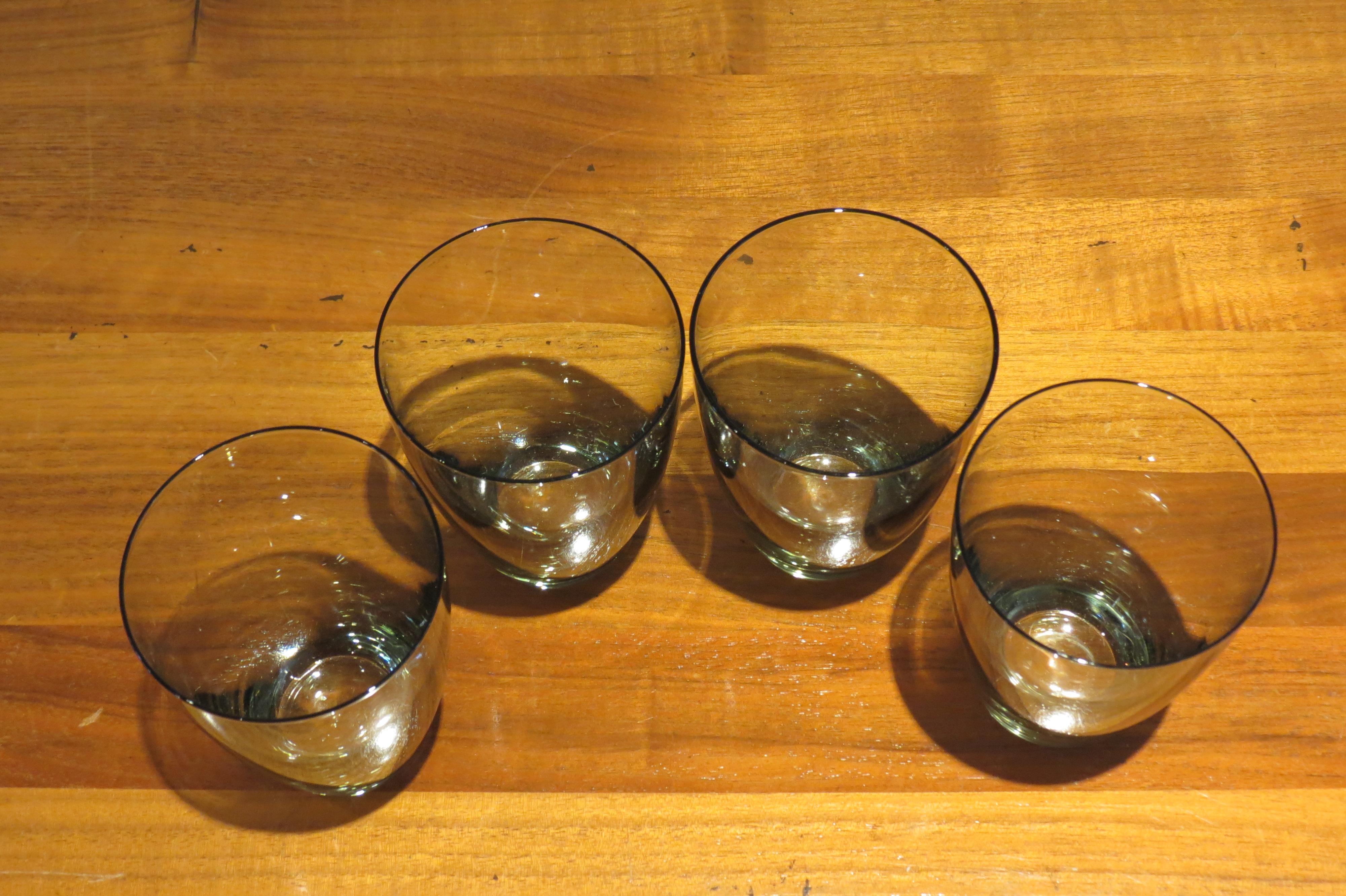 Set of 4 Vintage Danish Holmegaard Copenhagen Tumbler Glasses by Per Lutken 6
