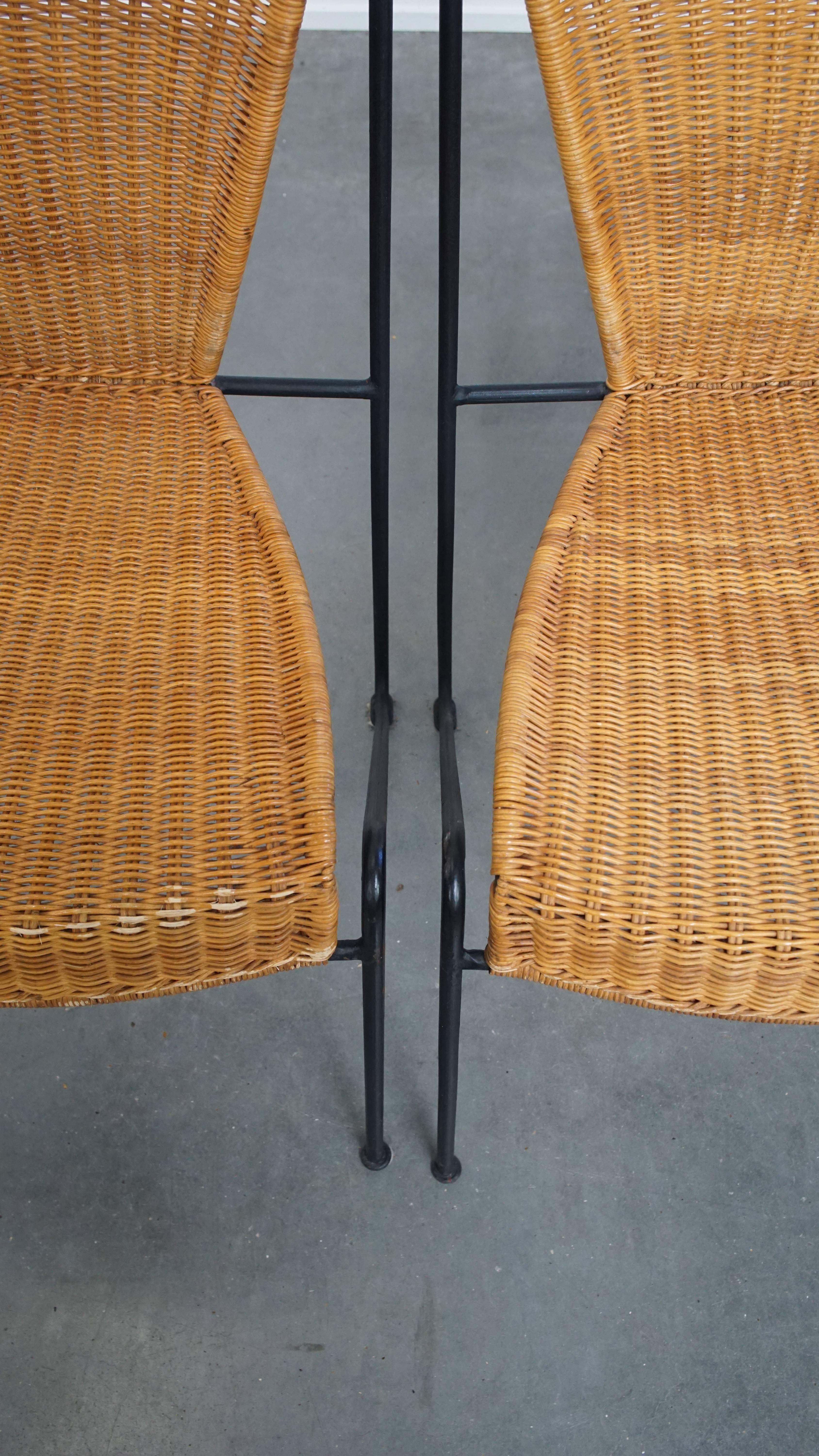 Set di 4 sedie da pranzo di design vintage di Frederick Weinberg in vendita 3