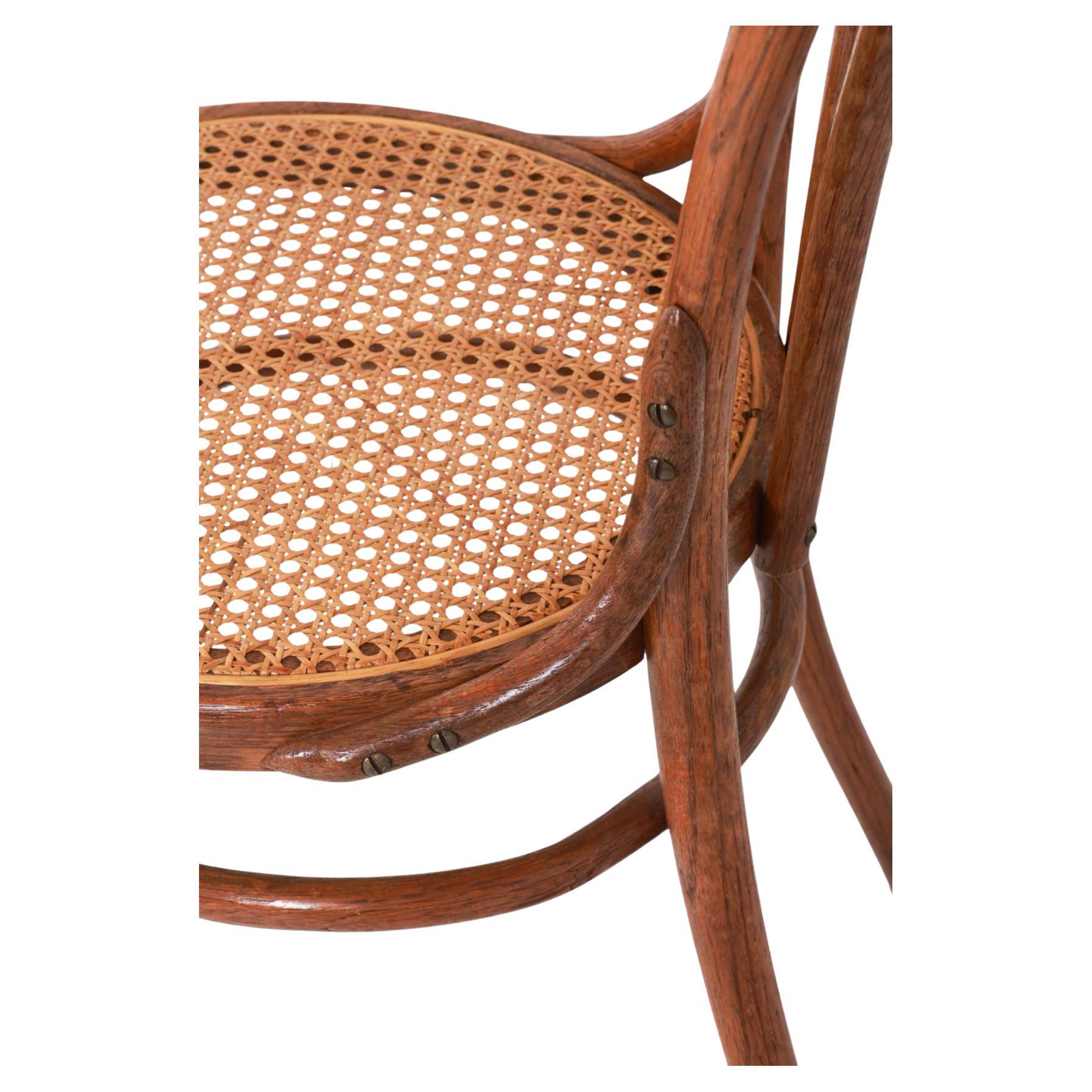 Woodwork Set of 4 vintage Dining Cafe Cane Bentwood Chairs by Thonet