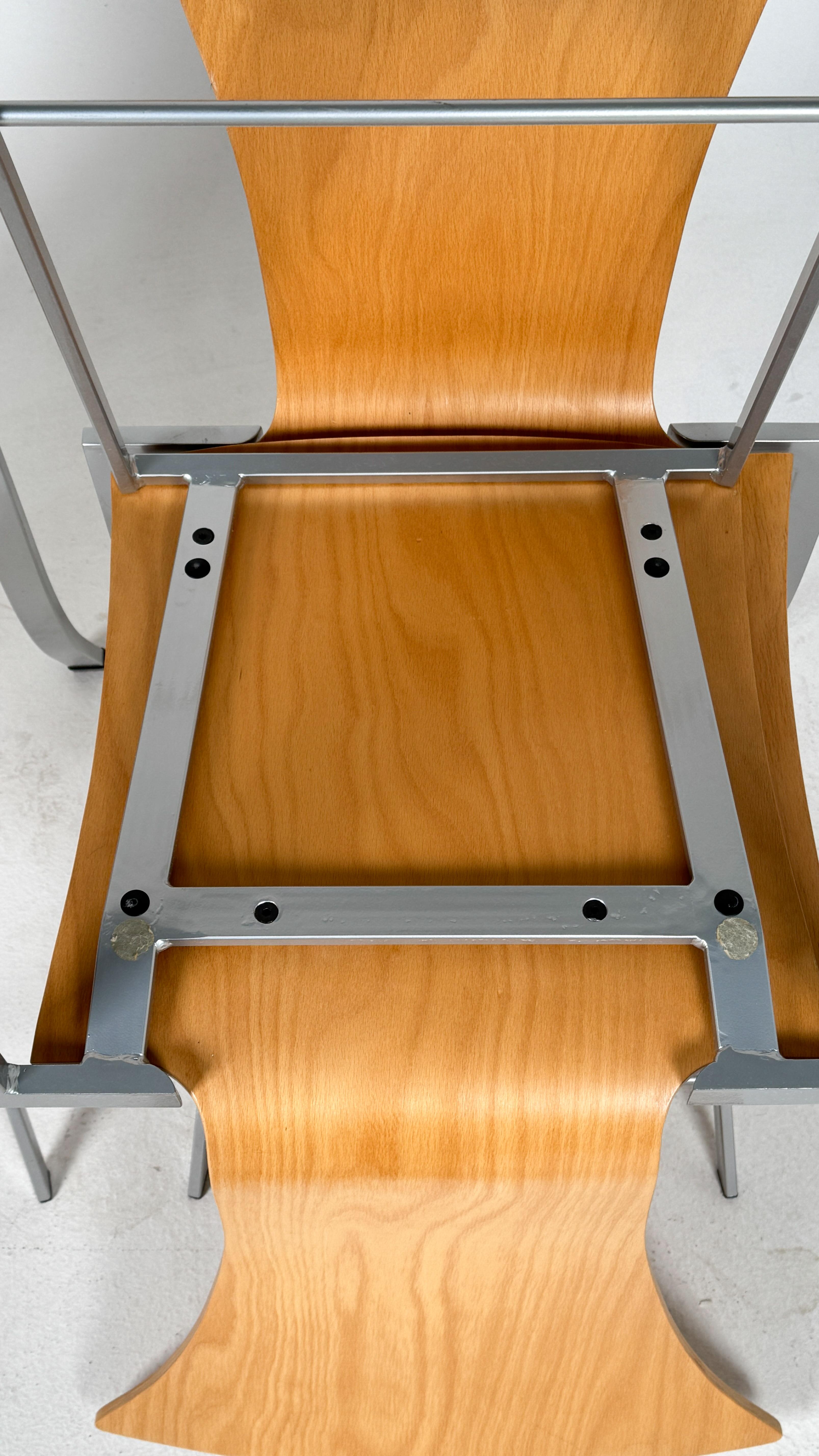 Ensemble de 4 chaises de salle à manger vintage Karl Friedrich Forster KFF en vente 4