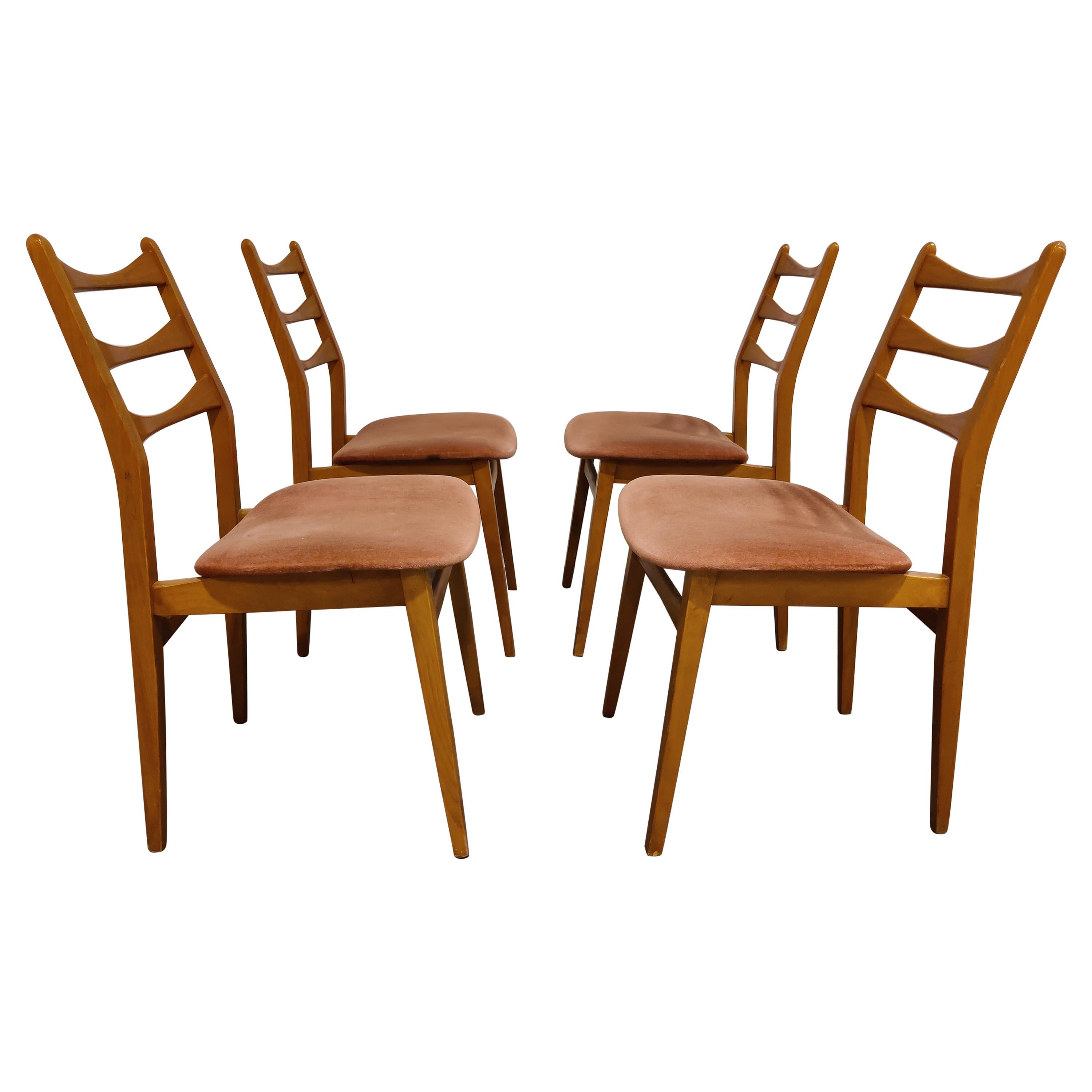 Set of 4 Vintage Dining Chairs, 1960s