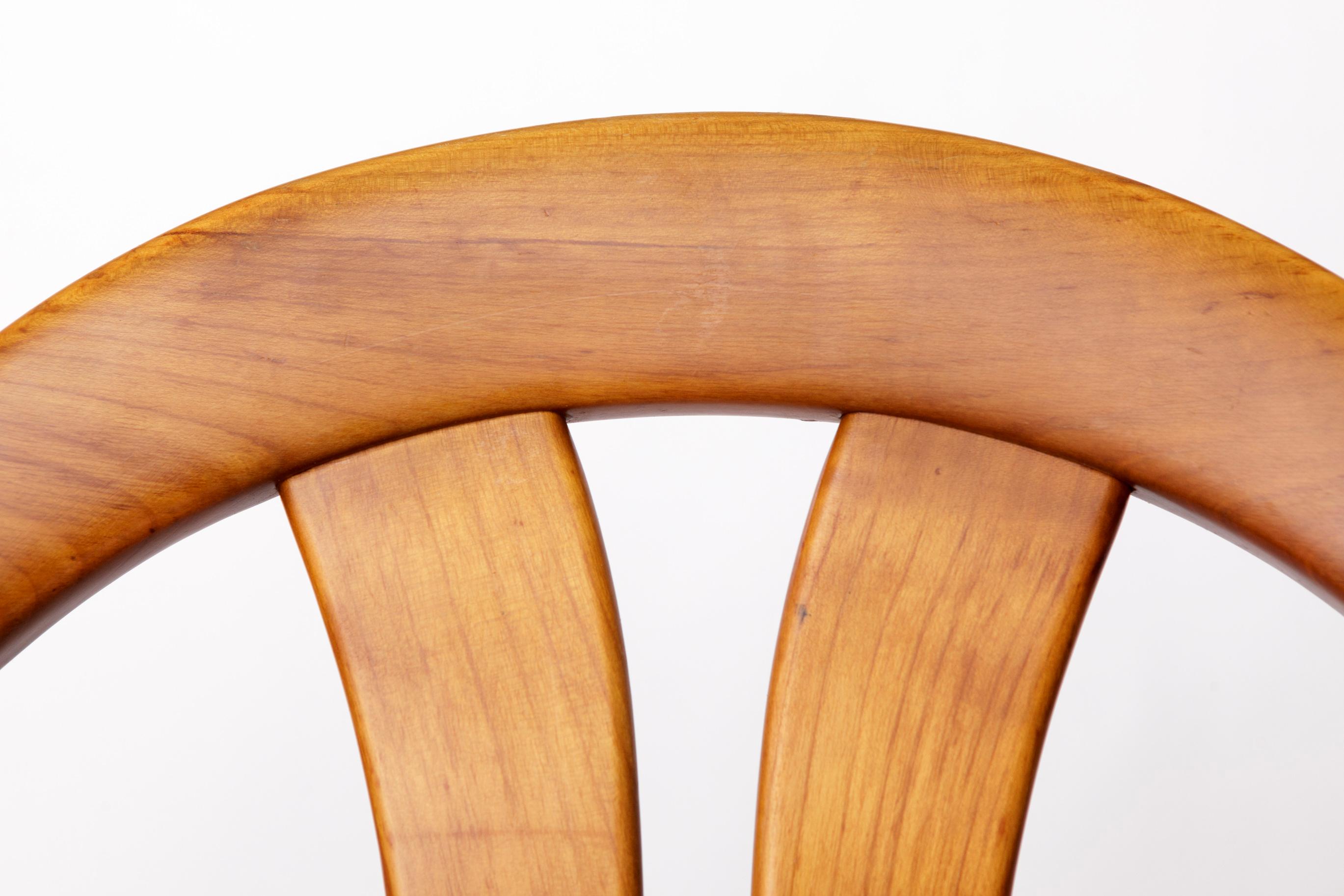 Ensemble de 4 chaises de salle à manger Vintage By par Lübke - Allemagne 1970 - Bois de cerisier en vente 1