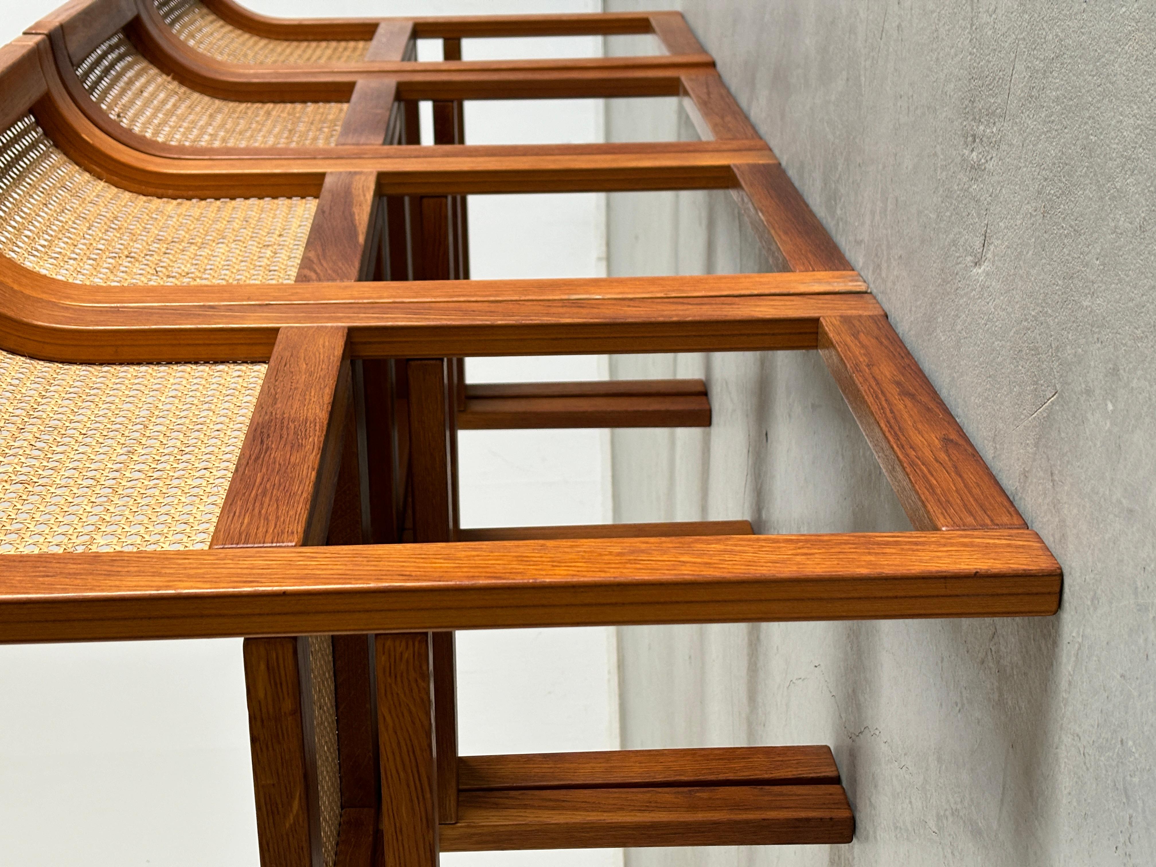 Set of 4 Vintage Dining Chairs by Luigi Massoni for Fratelli Boffi, 1970s Italy For Sale 3