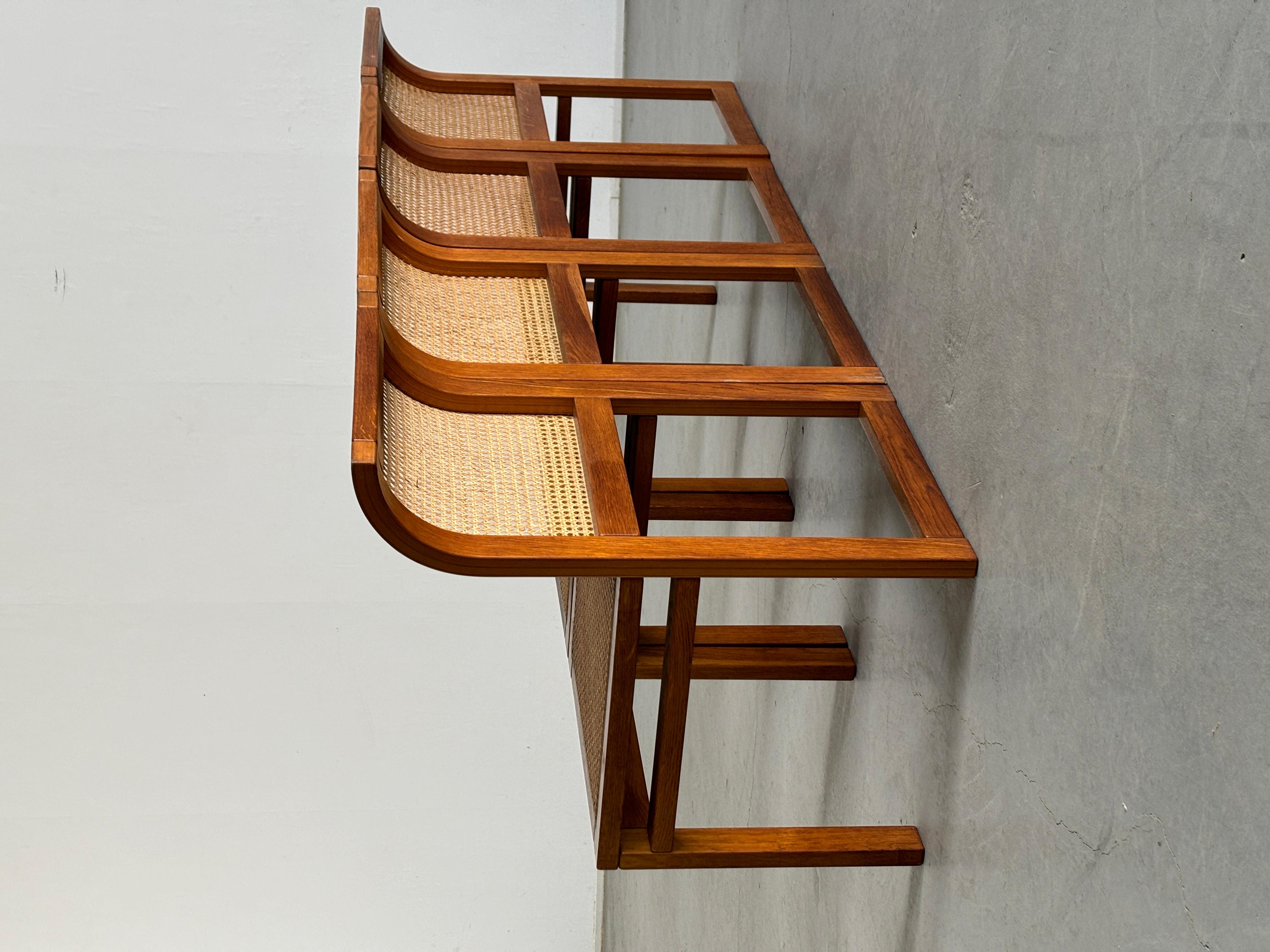 Set of 4 Vintage Dining Chairs by Luigi Massoni for Fratelli Boffi, 1970s Italy For Sale 1
