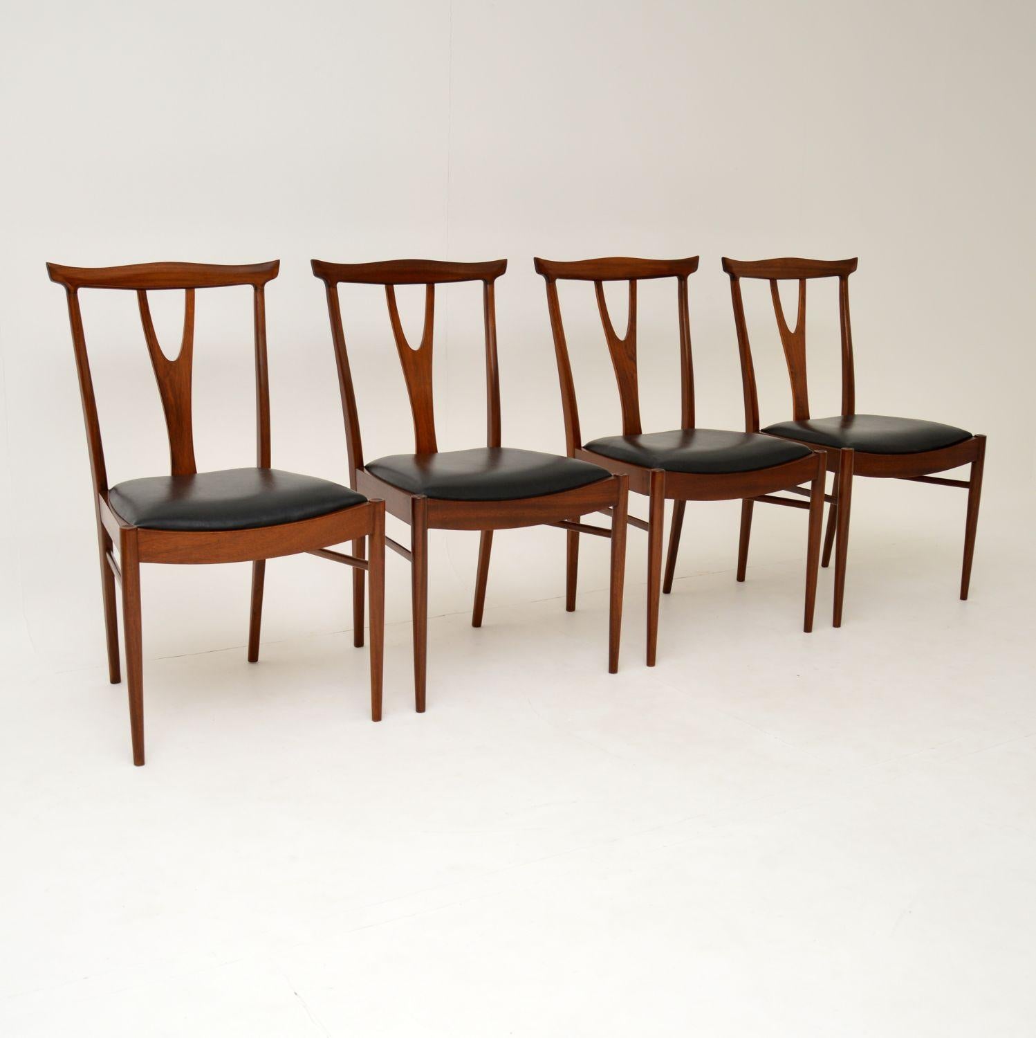 Set of 4 Vintage Dining Chairs in Afromosia 5