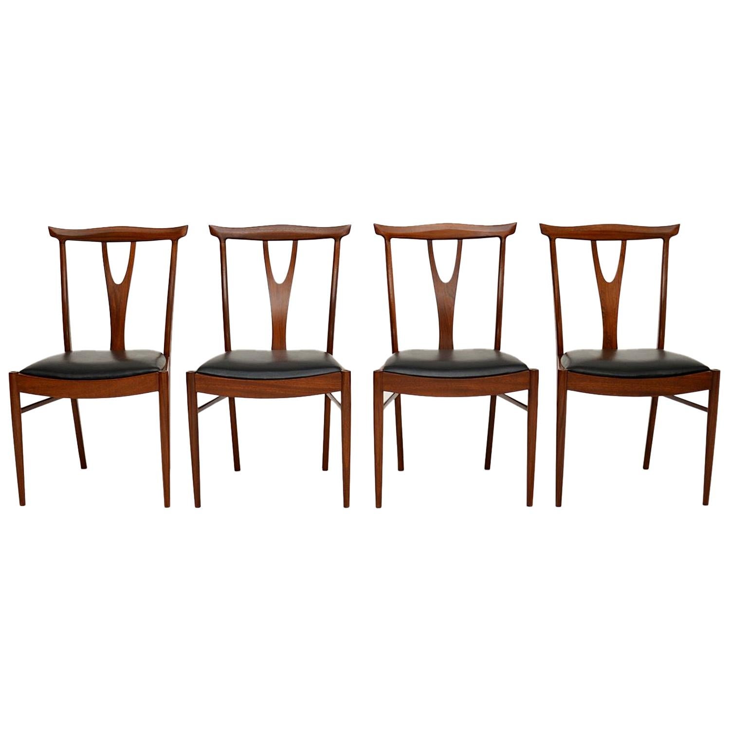 Set of 4 Vintage Dining Chairs in Afromosia