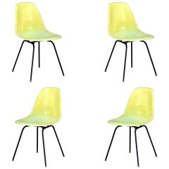 Set of 4 Used Eames Chairs by Herman Miller