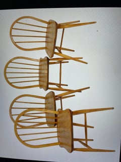Set of 4 Vintage Ercol Windsor Dining Chairs in Elm & Beech