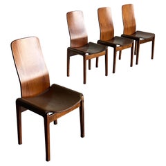 Set of 4 Vintage 'Fiorenza' Dining Chairs by Tito Agnoli for Molteni, 1968 Italy