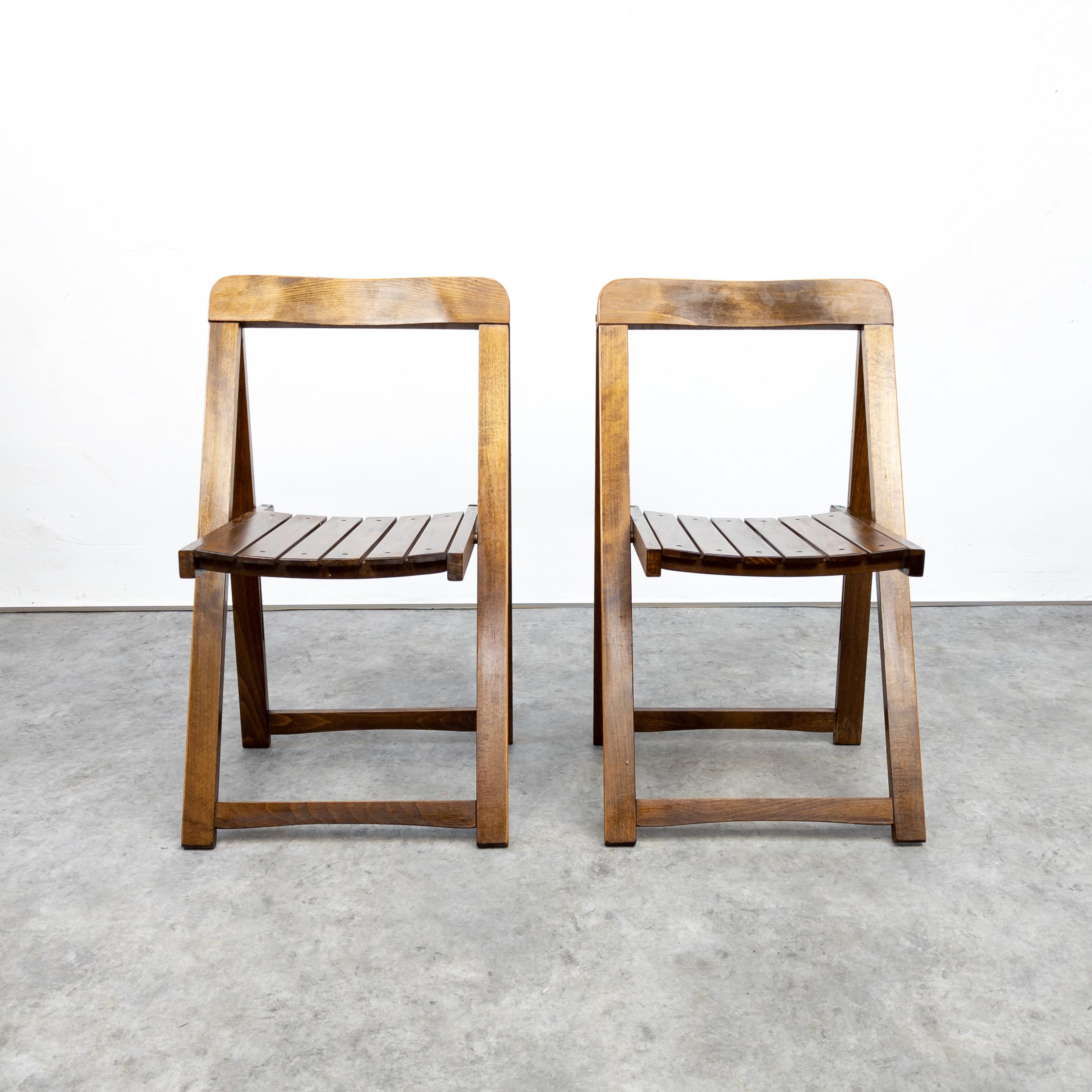 Set of 4 Vintage Folding Chairs by Aldo Jacober for Alberto Bazzani In Good Condition In PRAHA 5, CZ
