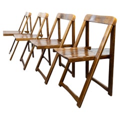 Ensemble de 4 chaises pliantes vintage d'Aldo Jacober pour Alberto Bazzani 