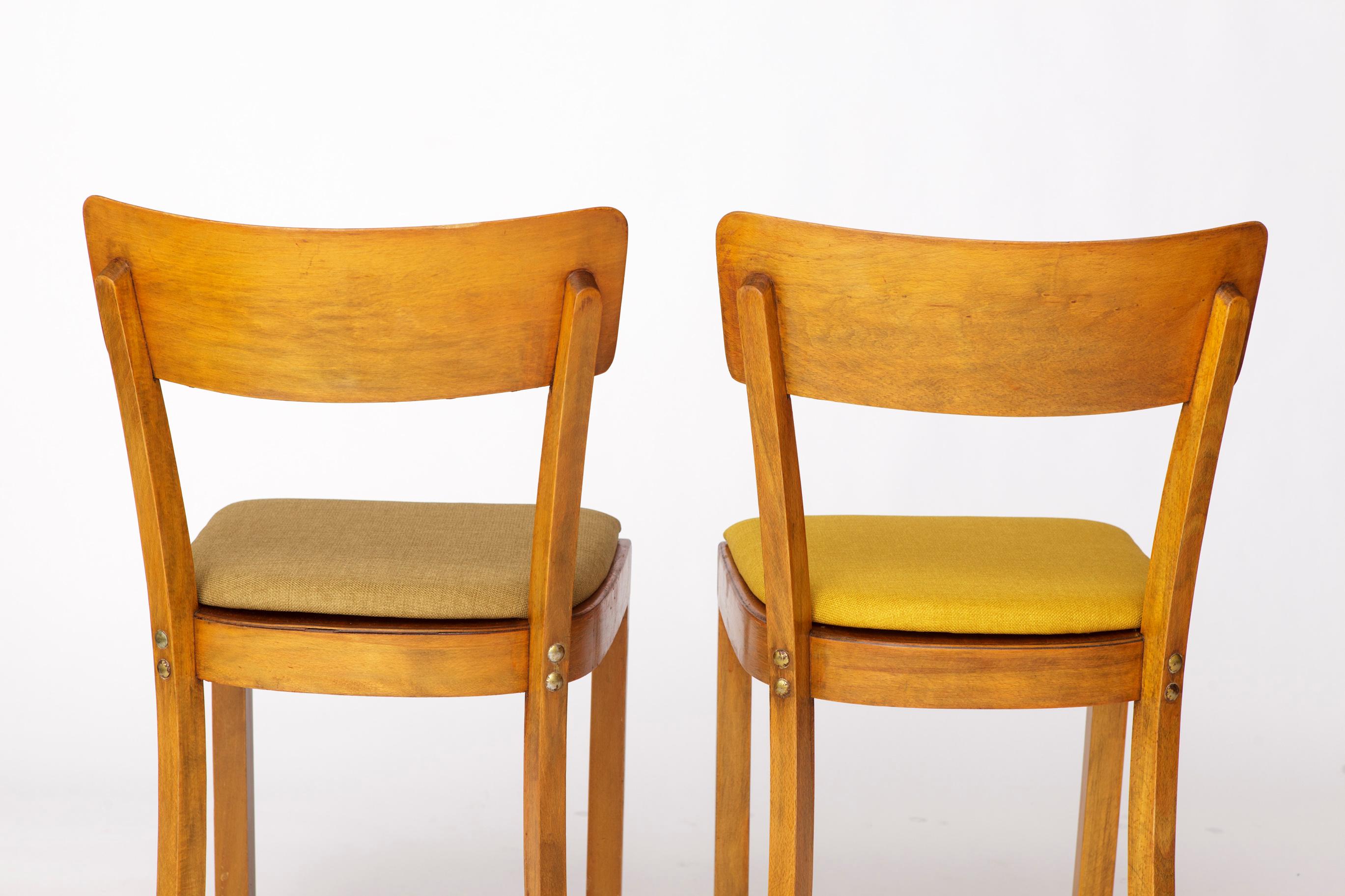 Satz von 4 Vintage Frankfurter Stühle - 1960er/1970er Jahre Deutsch Mid Century Buchenholz im Angebot 2