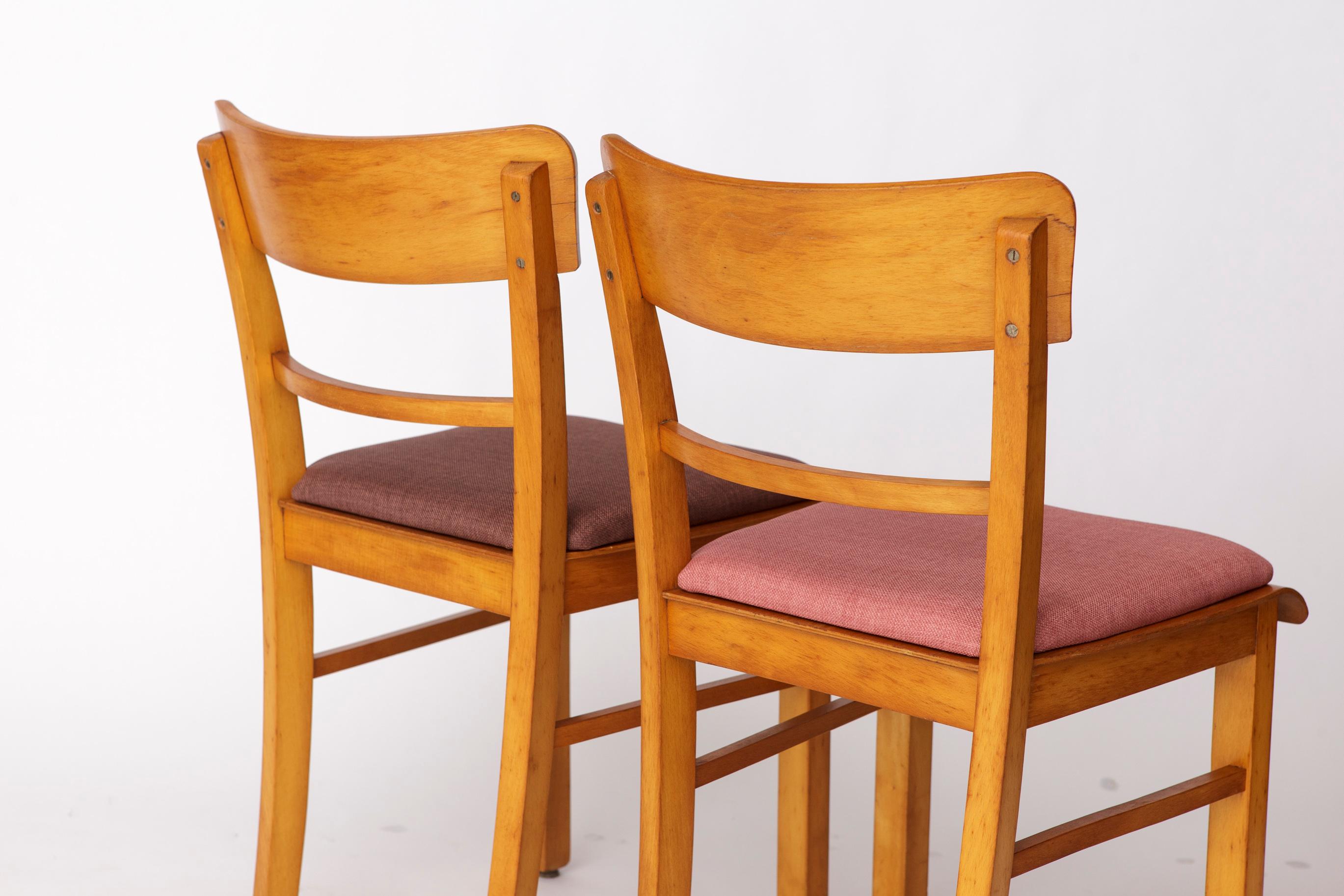 Satz von 4 Vintage Frankfurter Stühle - 1960er/1970er Jahre Deutsch Mid Century Buchenholz im Angebot 3