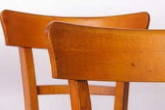Set of 4 Vintage Frankfurter Chairs, 1960s German Dining Chairs, Beech Wood