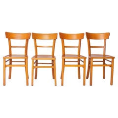 Set di 4 sedie vintage Frankfurter, sedie da pranzo tedesche anni '60, Wood Wood