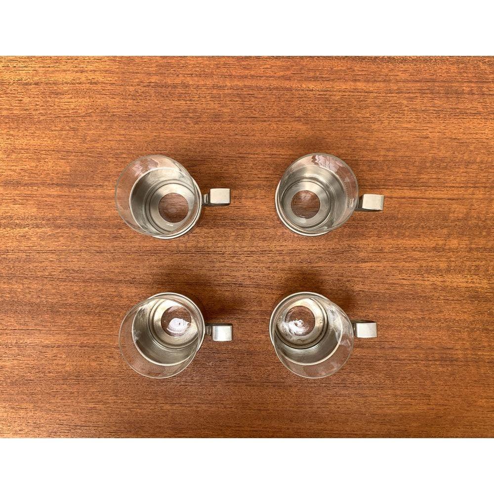 Set di 4 bicchieri da tè vintage della DDR, Germania Est, MUQ in vendita 4