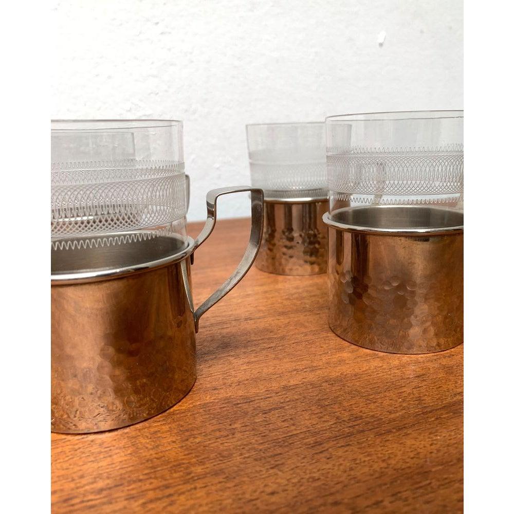 Set di 4 bicchieri da tè vintage della DDR, Germania Est, MUQ in vendita 6