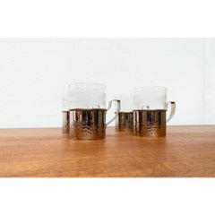 Set of 4 Vintage GDR East German Tea Glasses from MUQ
