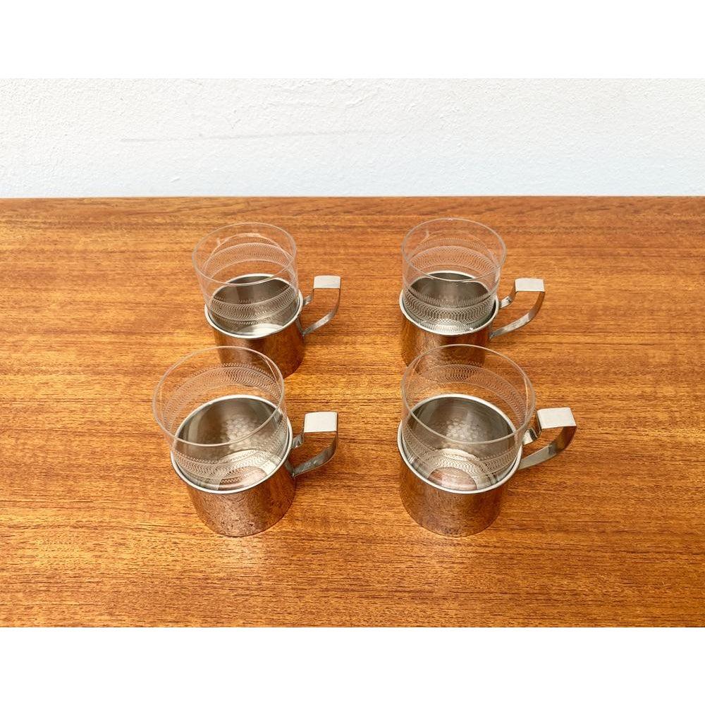 Set di 4 bicchieri da tè vintage della DDR, Germania Est, MUQ In condizioni ottime in vendita a Hamburg, DE