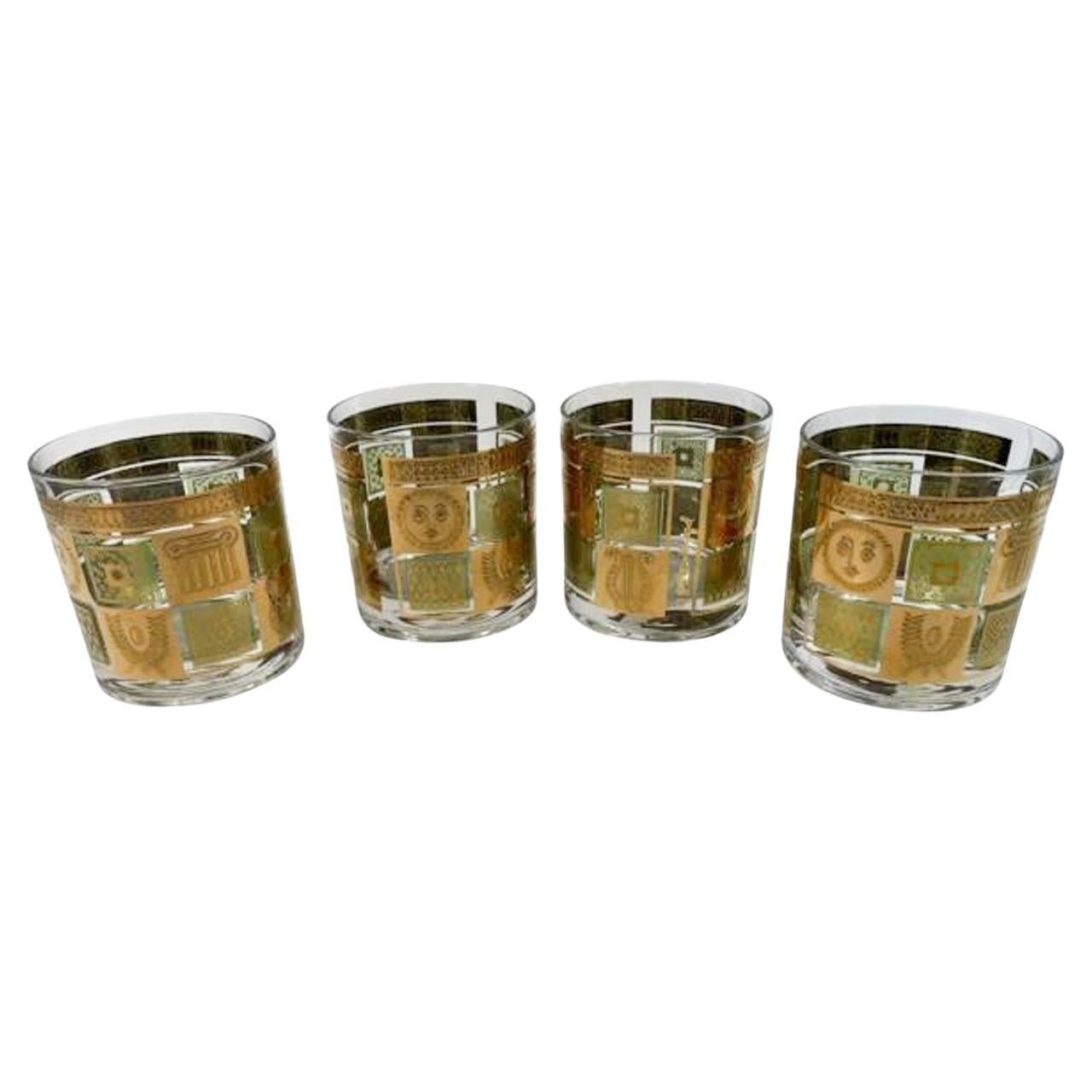 Set von 4 Vintage-Gläsern „Goldene Celeste“ von Georges Briard, „Goldene Celeste“, Vintage
