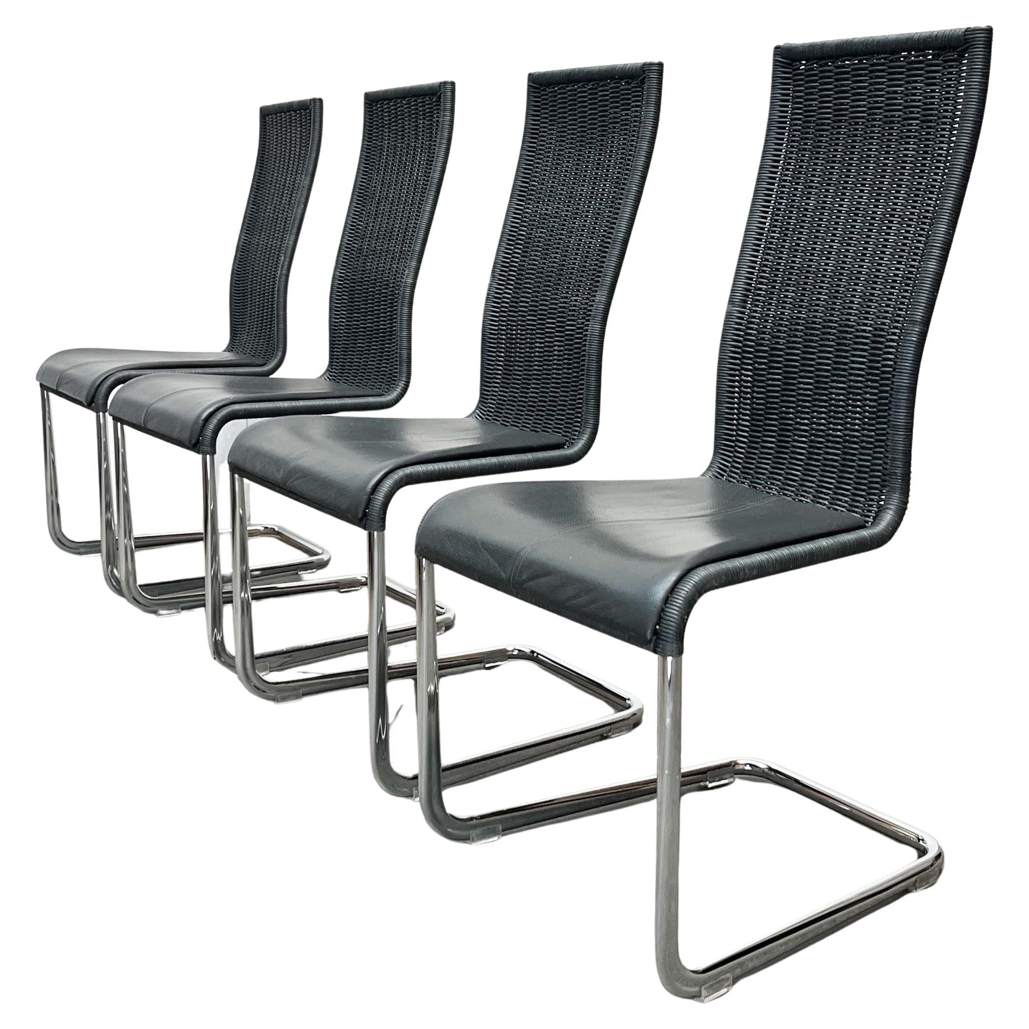 Satz von 4 deutschen Vintage B25 Gray Freischwingern von Tecta und Jean Prouve im Angebot