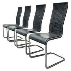 Satz von 4 deutschen Vintage B25 Gray Freischwingern von Tecta und Jean Prouve