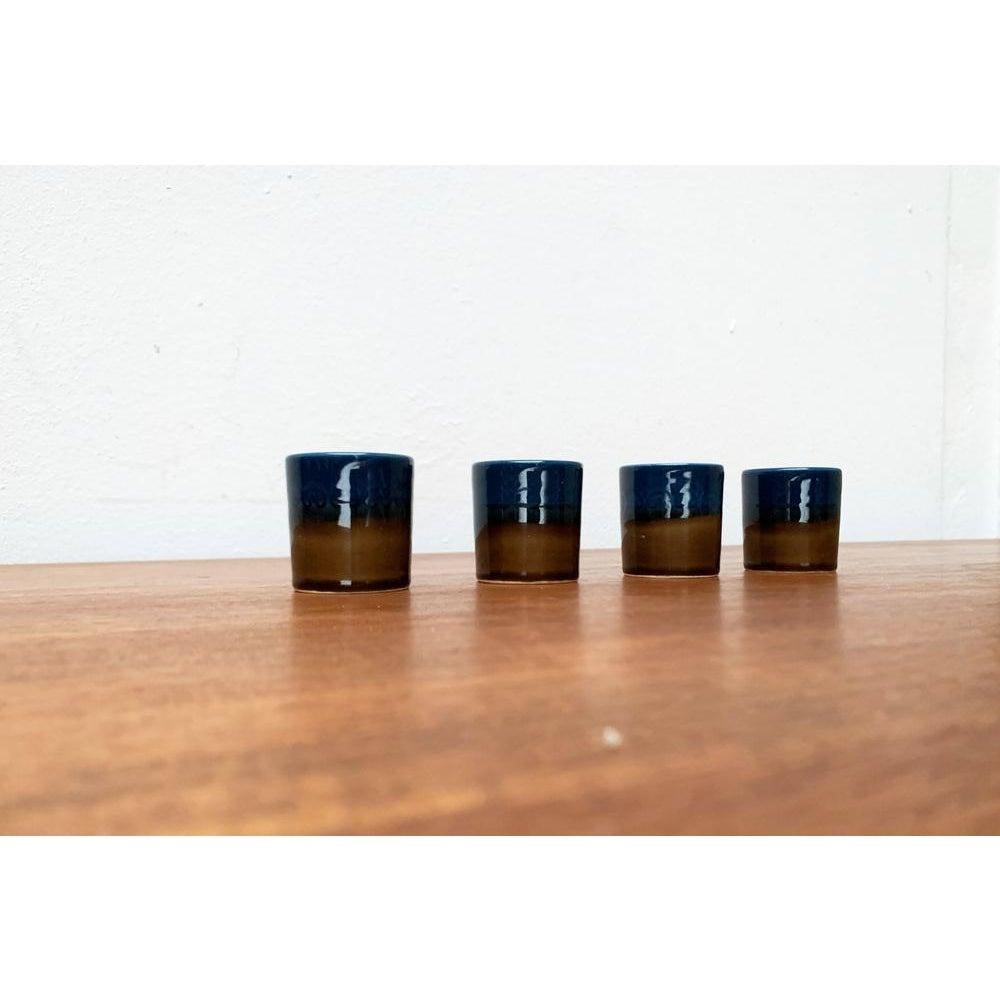 Ensemble de 4 verres Brotzeit vintage allemands Studio Line en céramique, 1970 Excellent état - En vente à Hamburg, DE