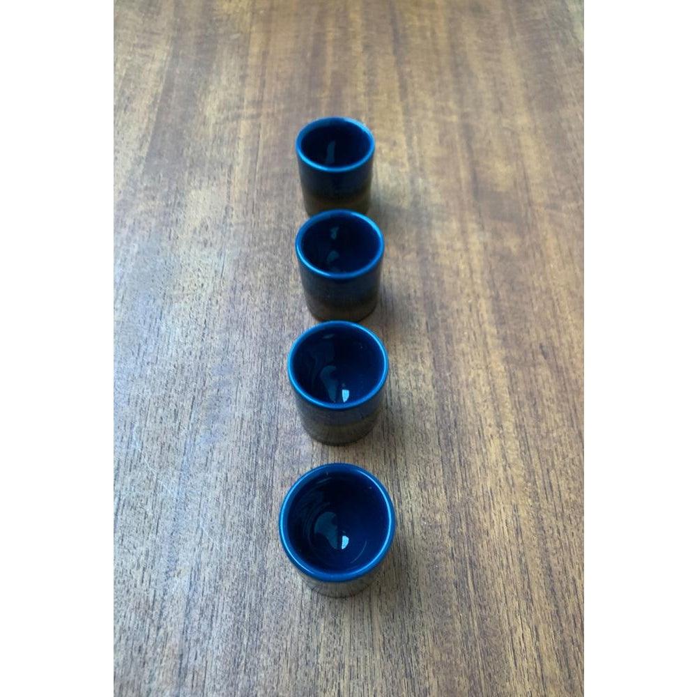 20ième siècle Ensemble de 4 verres Brotzeit vintage allemands Studio Line en céramique, 1970 en vente