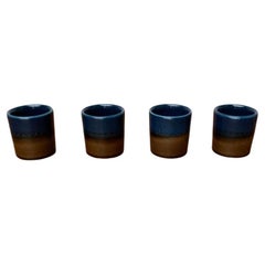 Set di 4 bicchieri da shotting vintage in ceramica della linea Studio A, anni '70