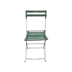 Set of (4) Vintage Green Bistro Chairs