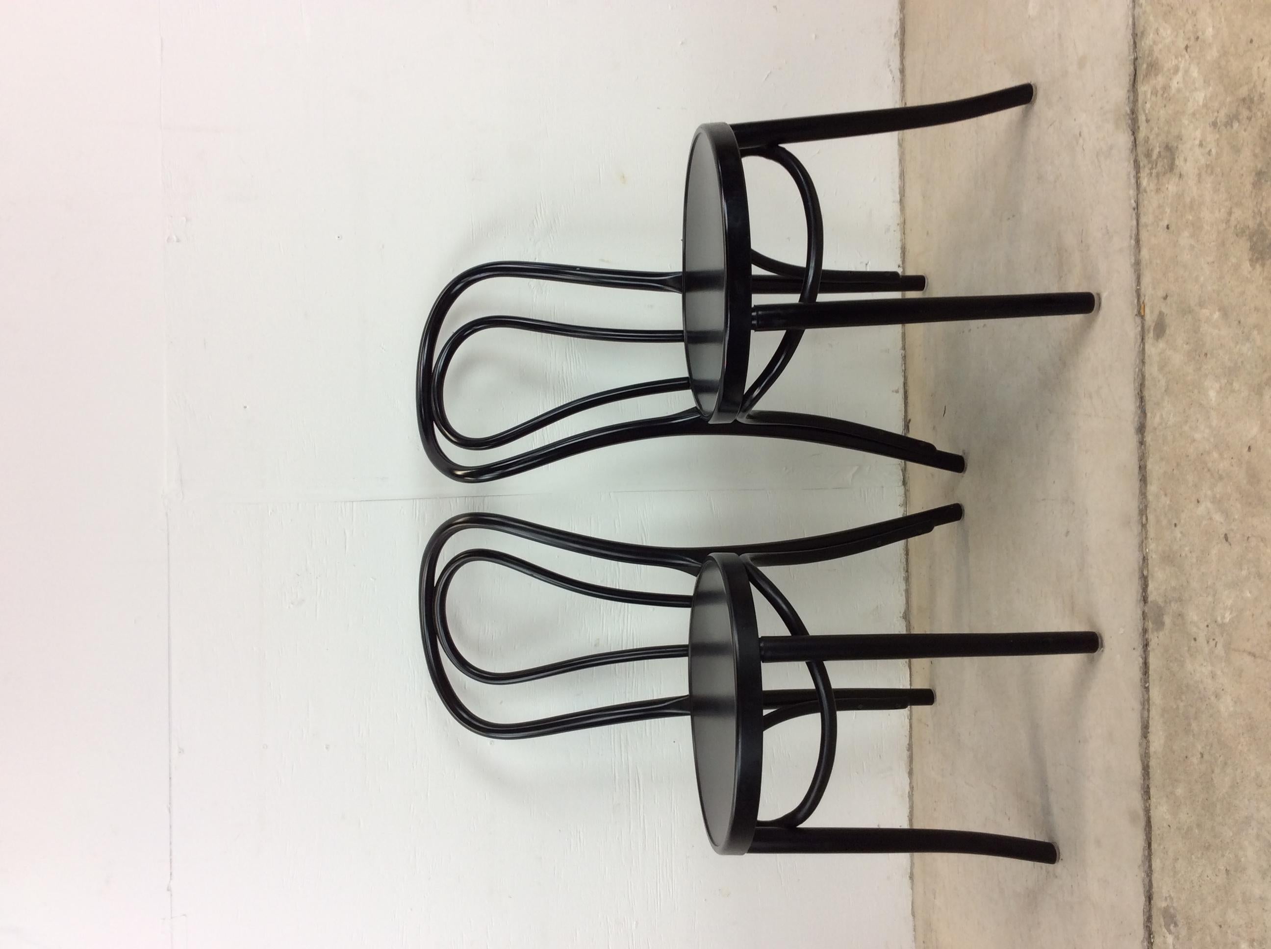 Juego de 4 sillas vintage IKEA negras estilo cafetería 2