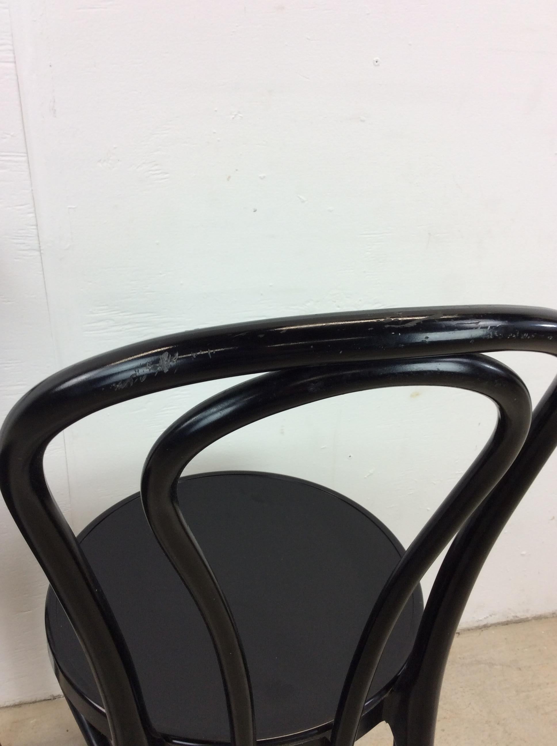 Late 20th Century Set of 4 Vintage IKEA Black Cafe Style Chairs For Sale