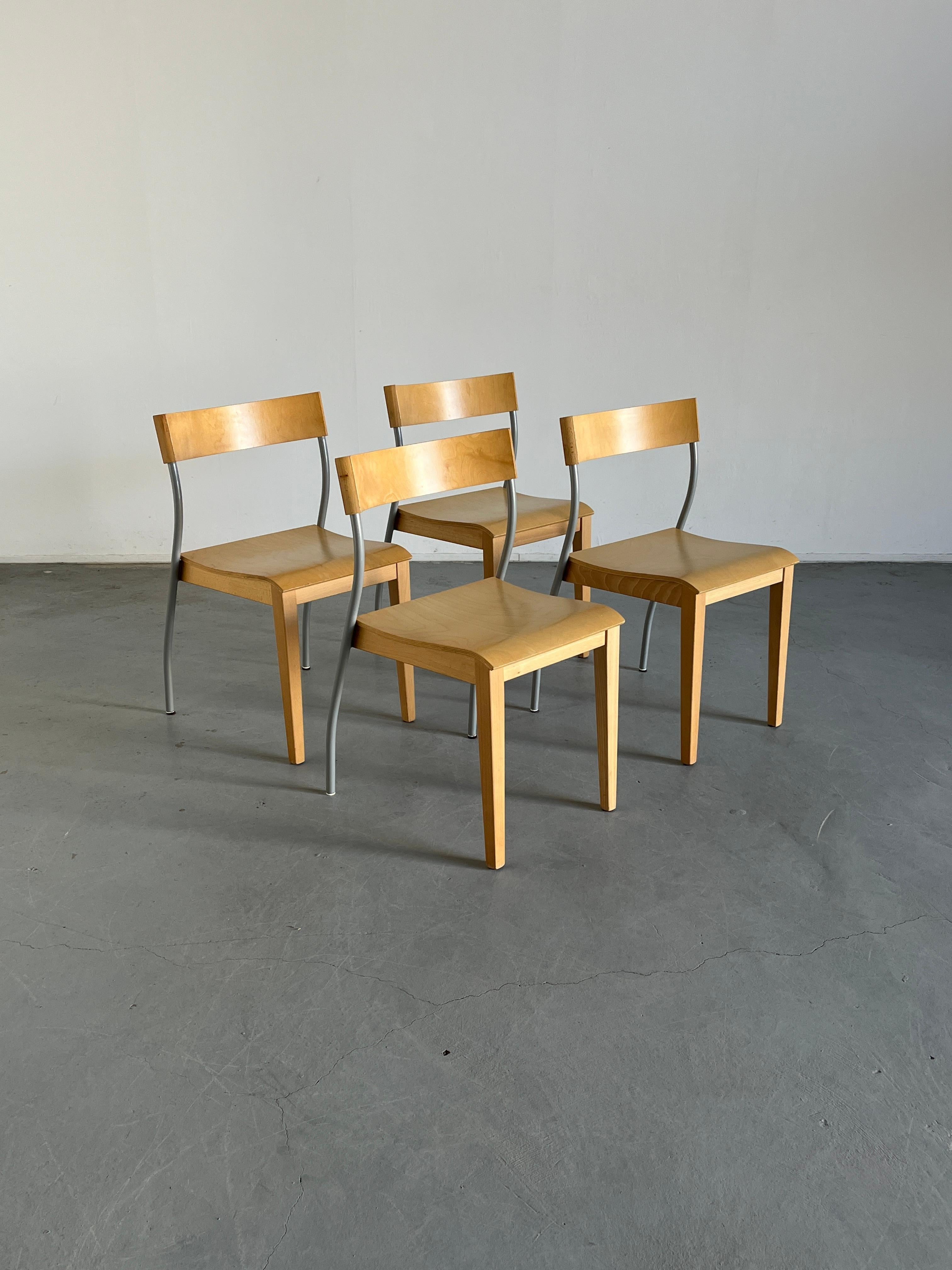 Satz von 4 postmodernen Ikea-Esszimmerstühlen „Nordisk“ im Vintage-Stil von Tina Christensen (Postmoderne)