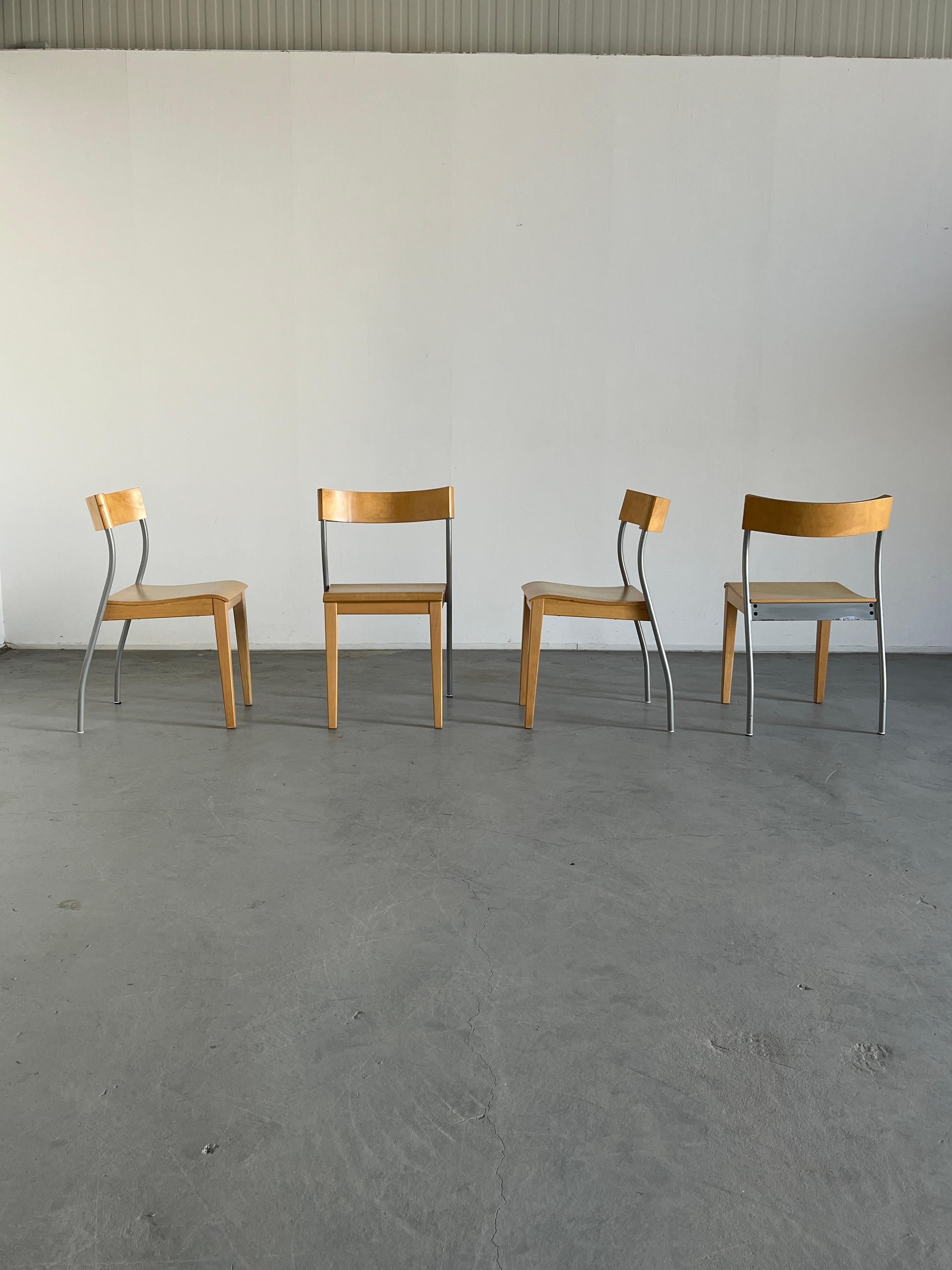 Swedish Set of 4 Vintage Ikea 'Nordisk' Postmodern Dining Chairs by Tina Christensen
