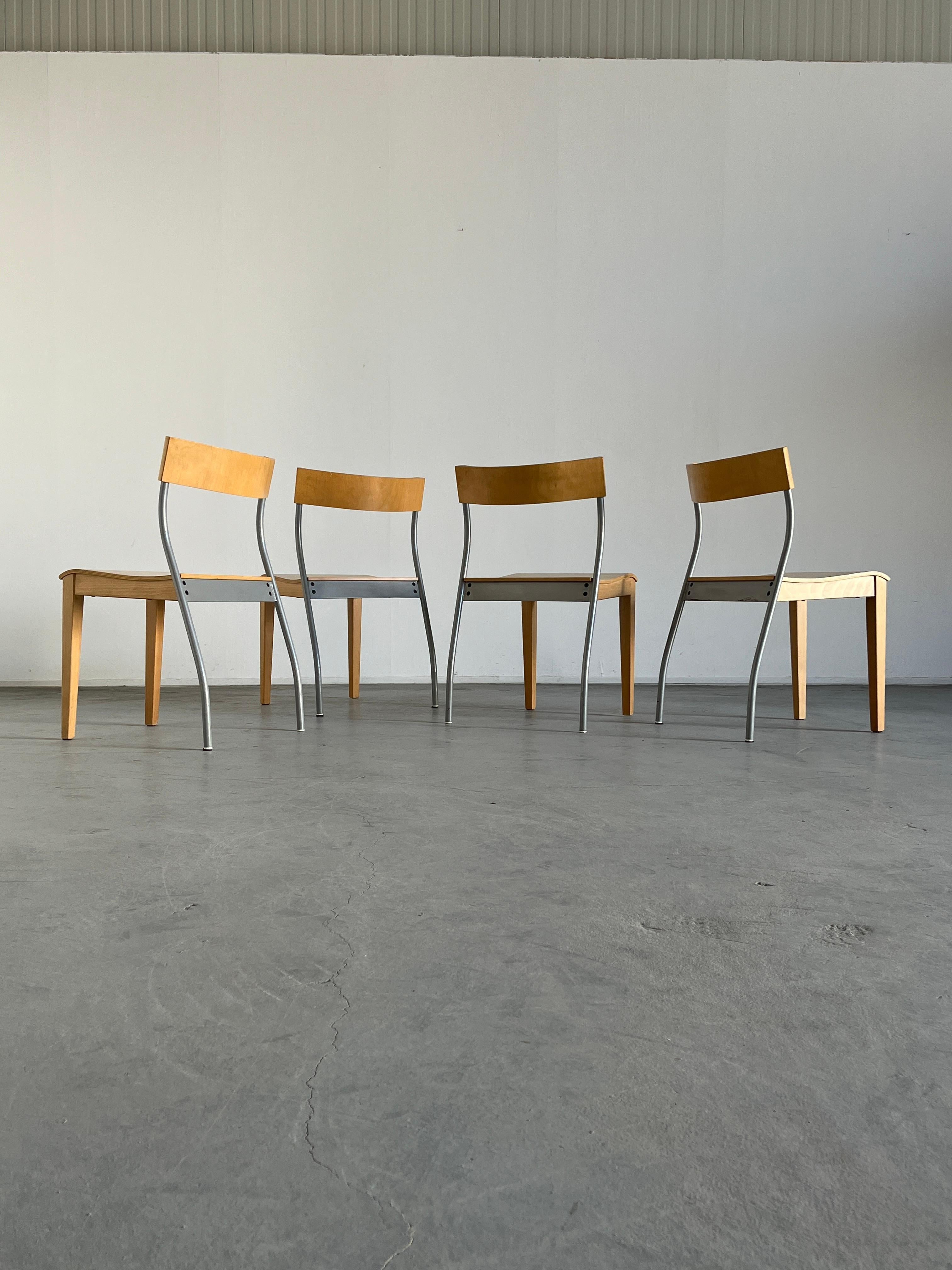Post-Modern Set of 4 Vintage Ikea 'Nordisk' Postmodern Dining Chairs by Tina Christensen