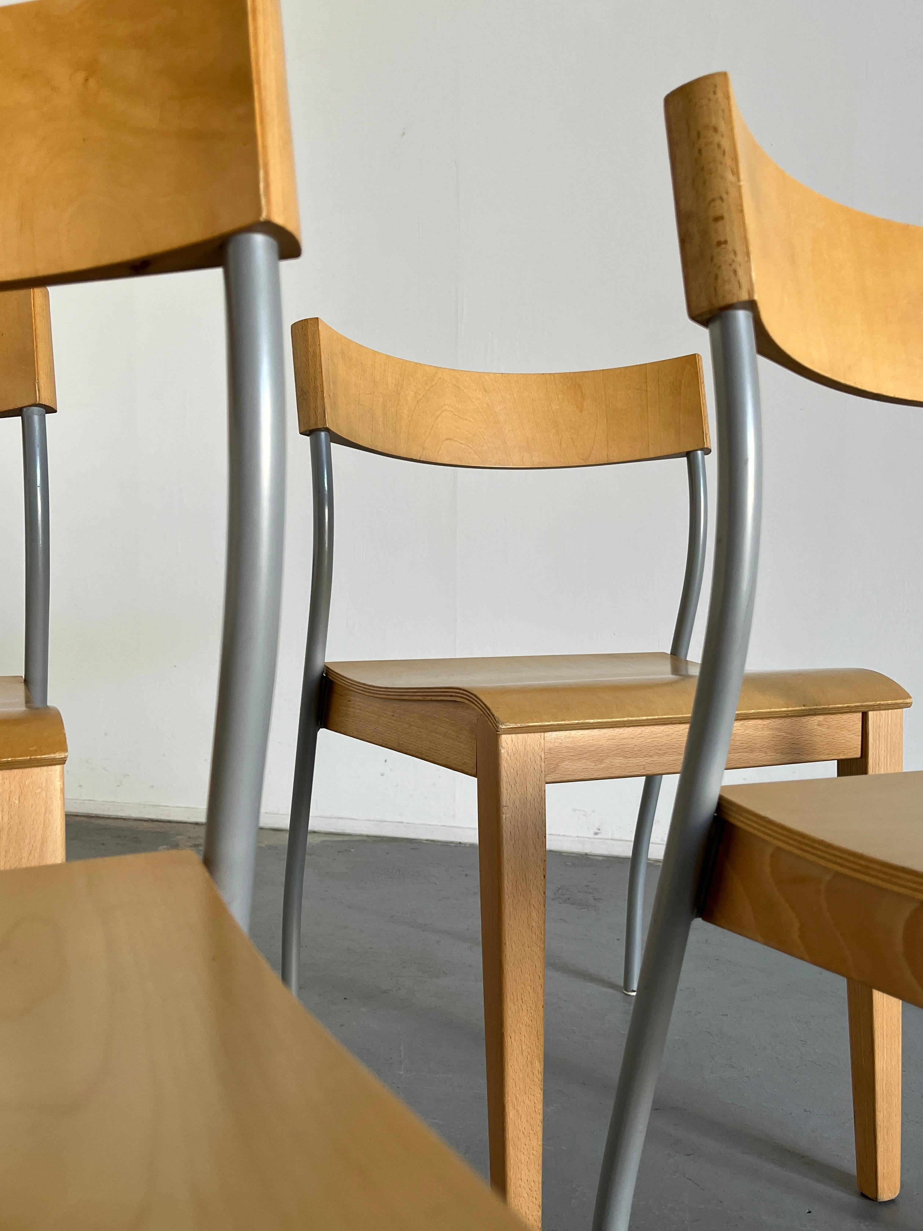 Set of 4 Vintage Ikea 'Nordisk' Postmodern Dining Chairs by Tina Christensen In Good Condition In Zagreb, HR