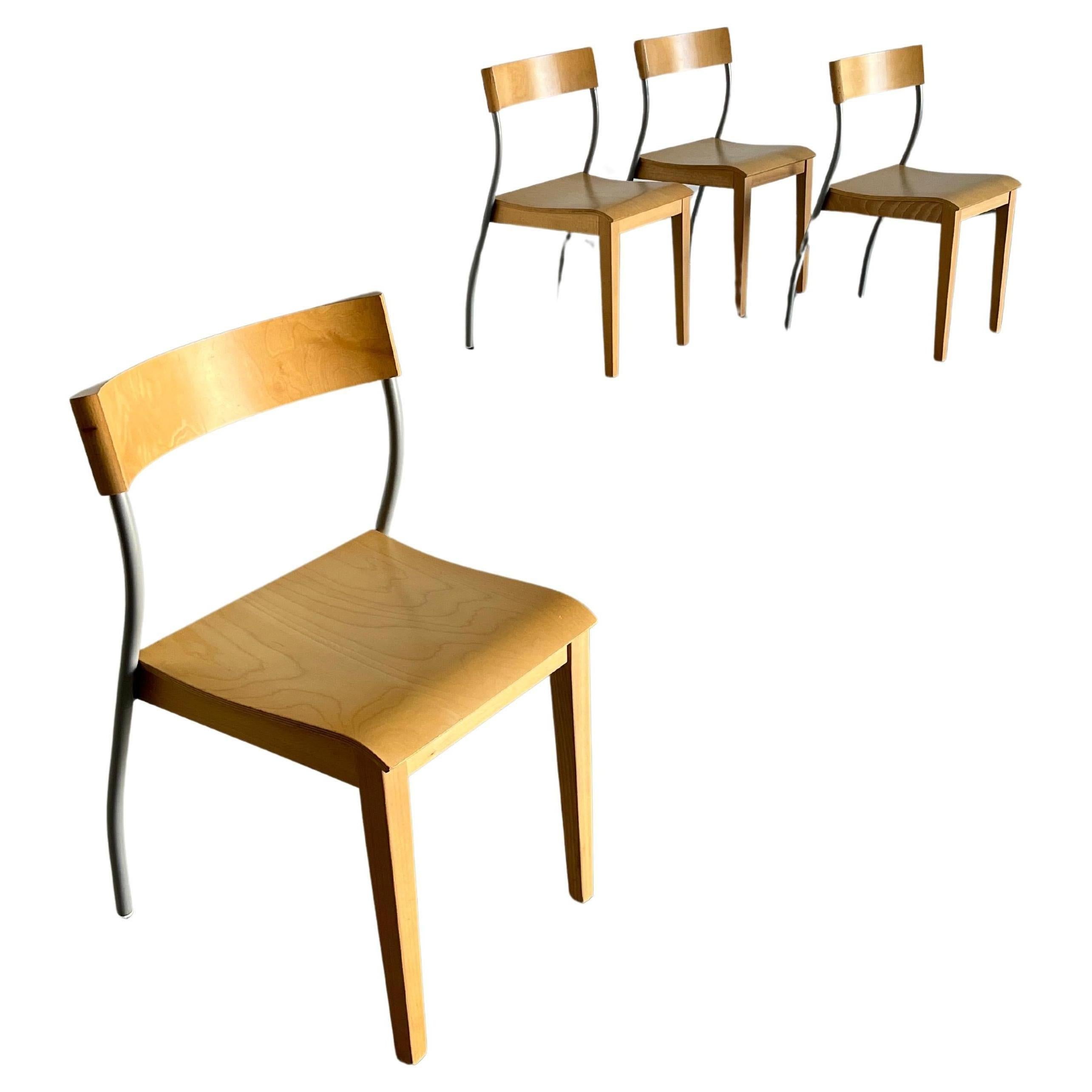 Satz von 4 postmodernen Ikea-Esszimmerstühlen „Nordisk“ im Vintage-Stil von Tina Christensen