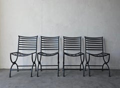 1960s Vintage Iron Garden Dining Chairs - 4 Available