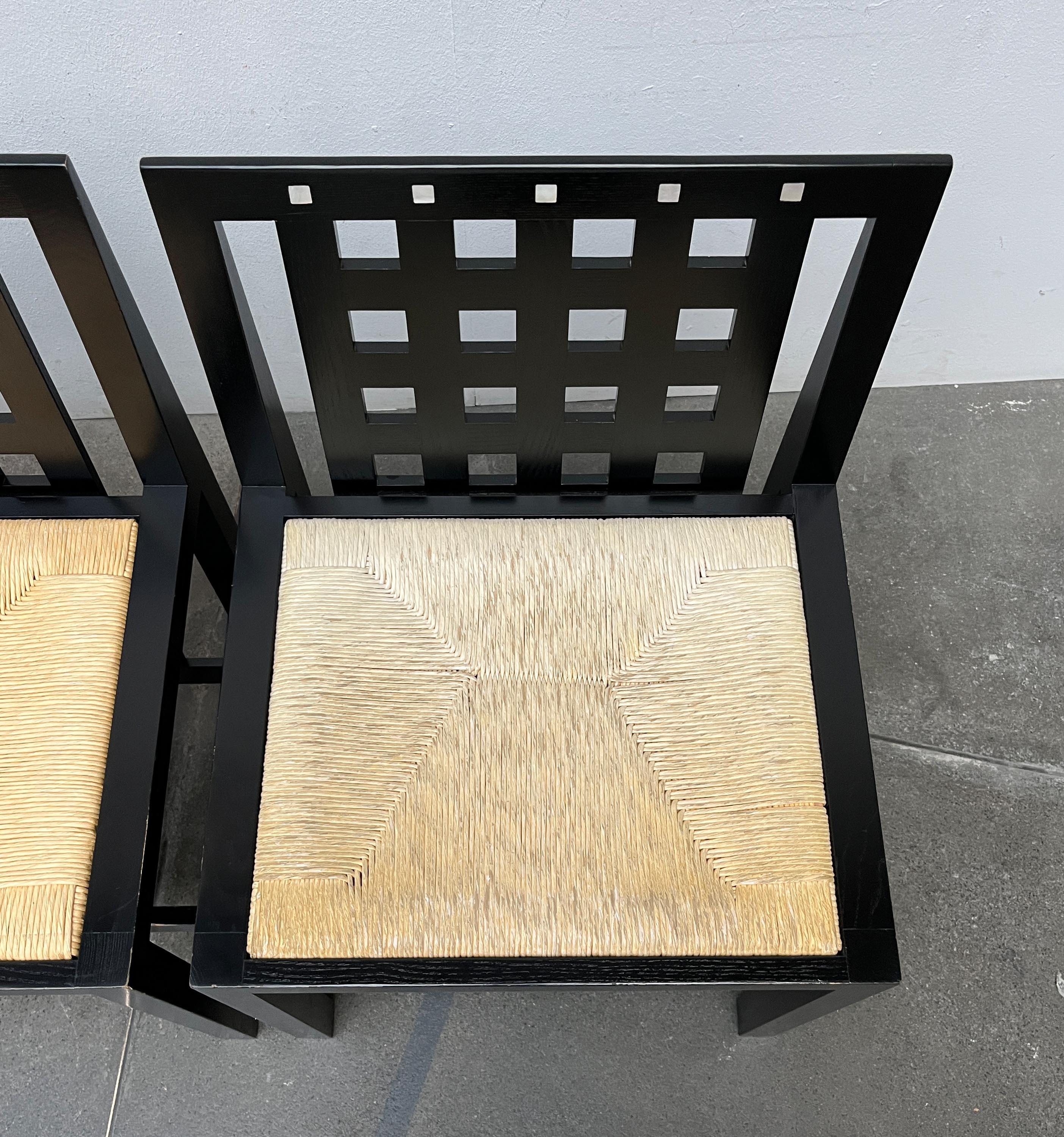 Satz von 4 italienischen 324 D. S. 3 Stühlen von Charles Rennie Mackintosh Cassina im Angebot 3